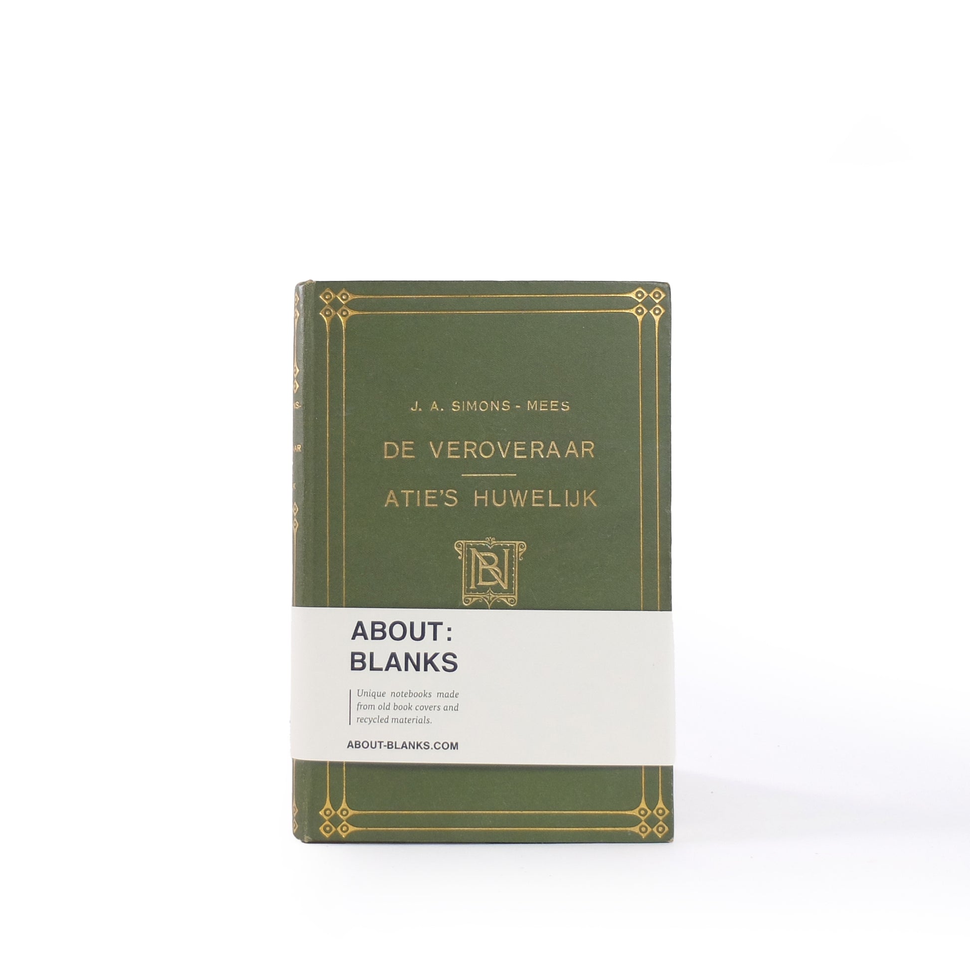 About Blanks Notitieboek Medium nr. 2│vooraazicht met label