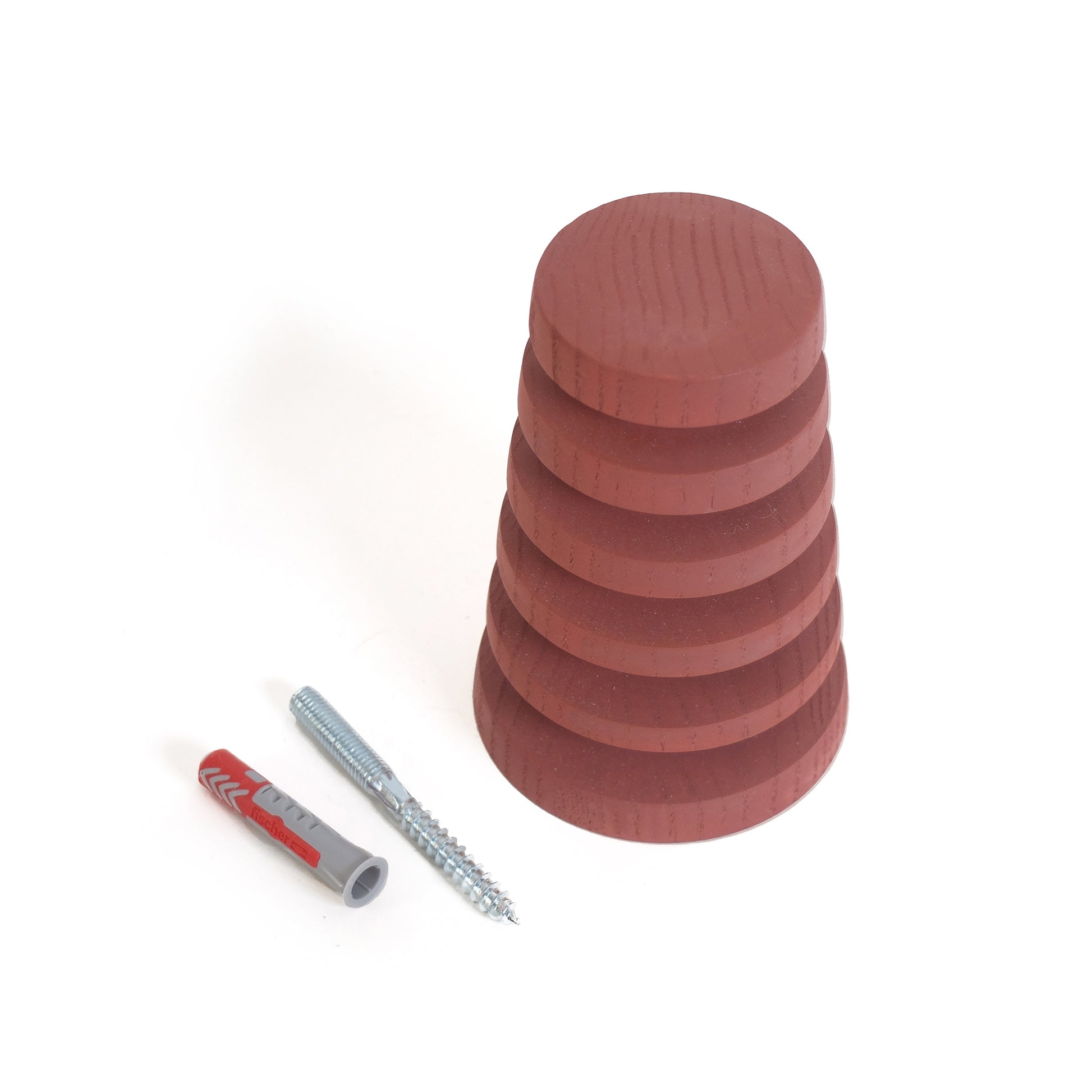 Alf Wandhaak Essenhout Diep Rood│Vij5│stnaad met schroef en plug