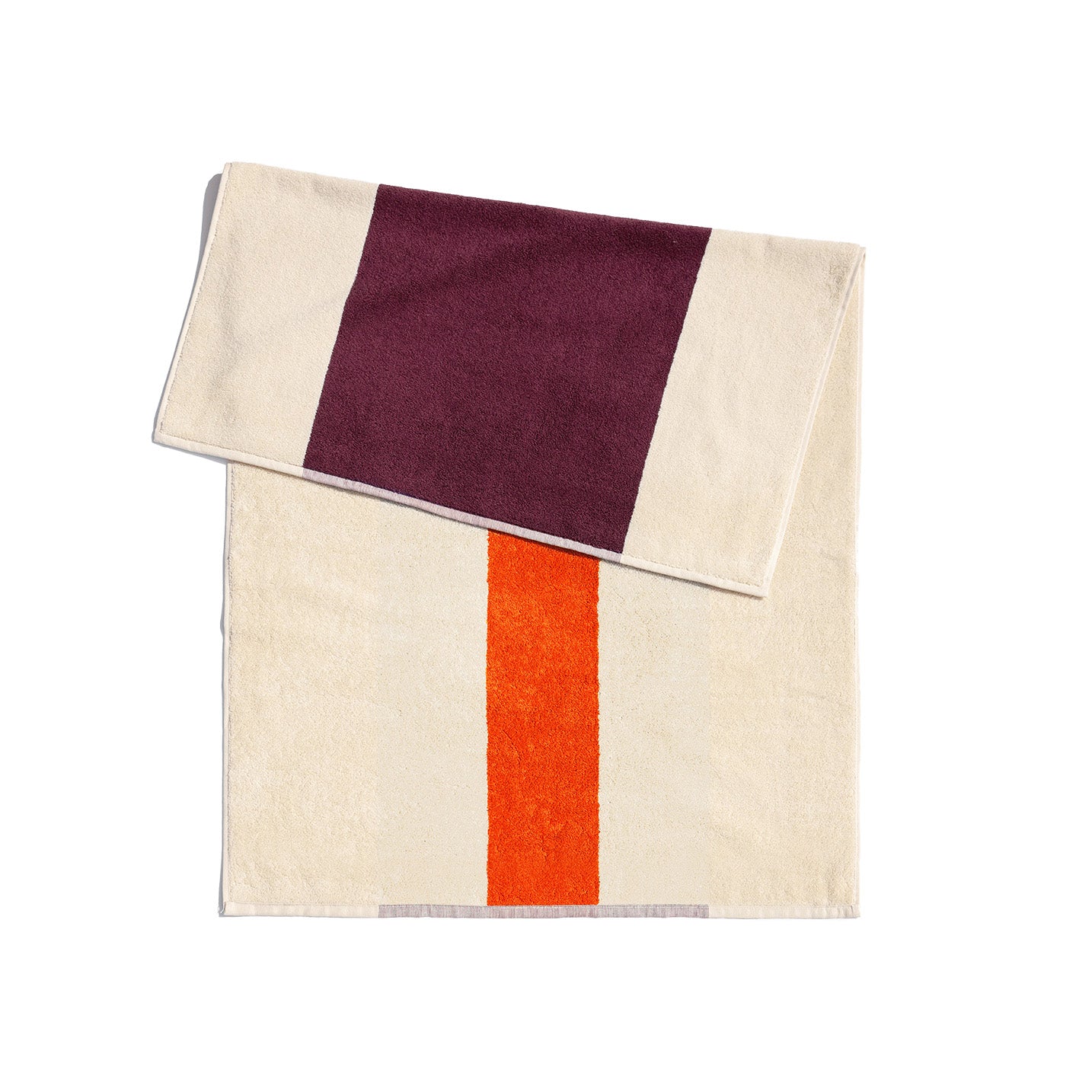 Badmat Martens & Martens Bordeaux&Orange│Suite702│art. MMBM50BOOR│oranje zijde voor met witte achtergrond