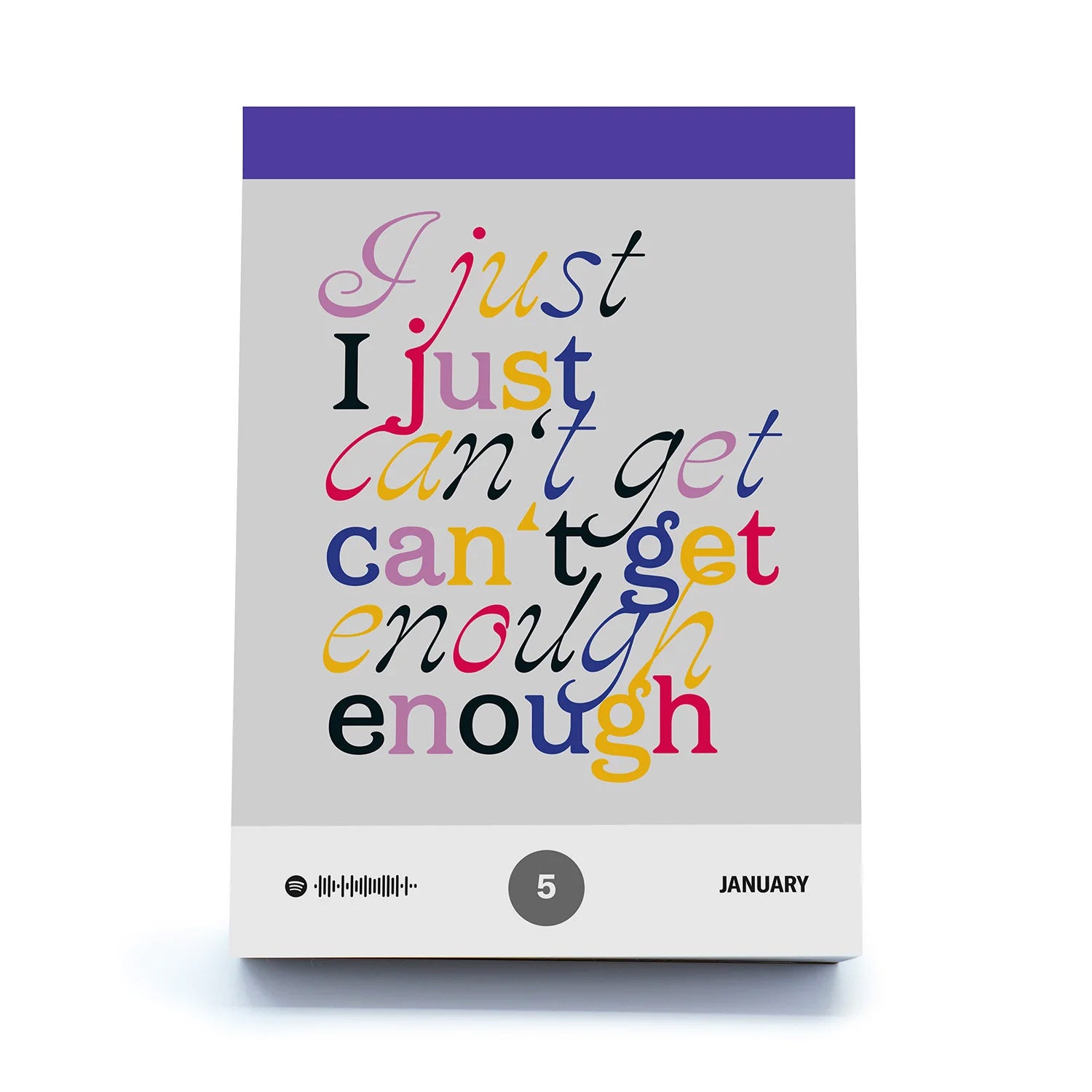 Scheurkalender Songspiration│Songteksten│art. 978-3-949070-17-4│I just can't get enough