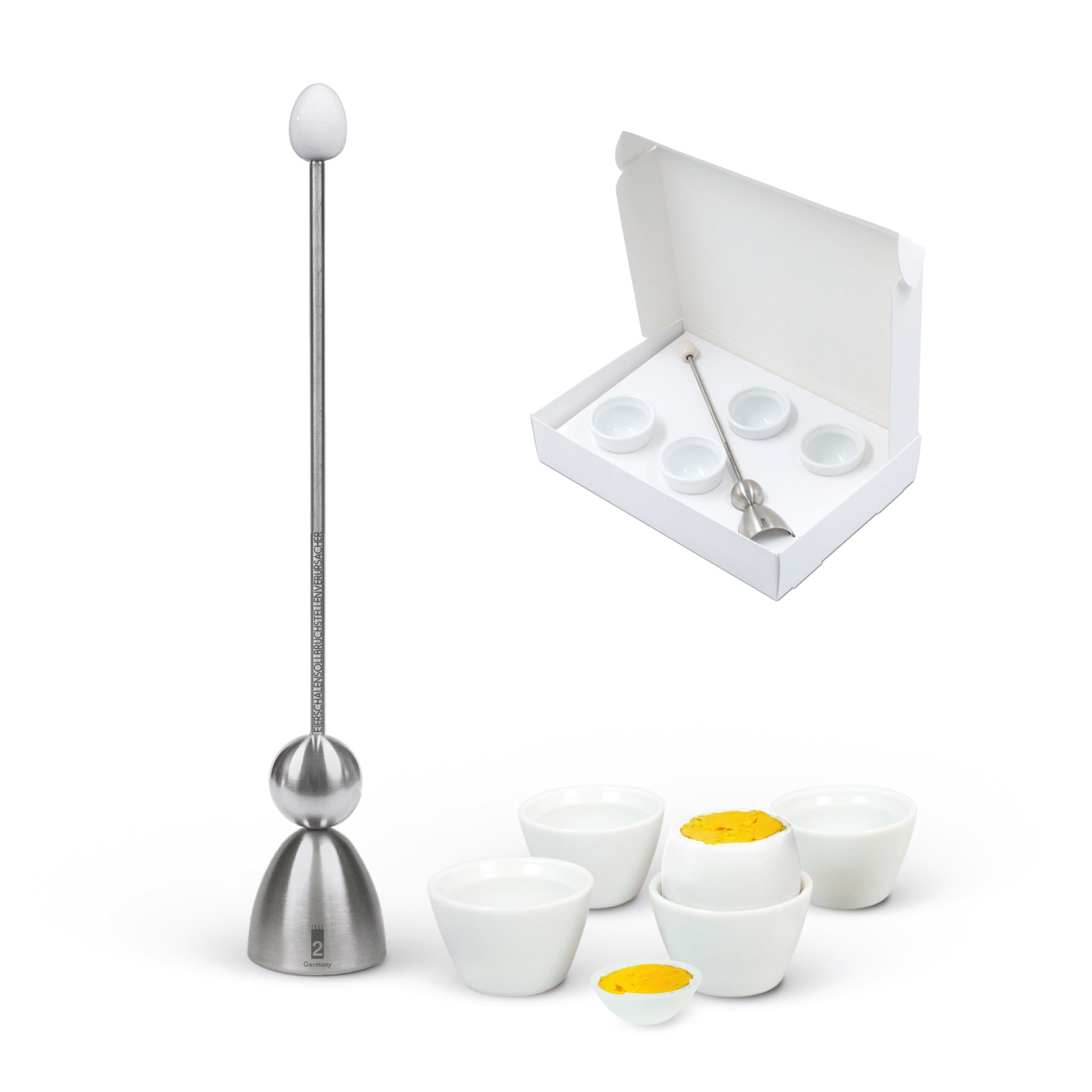 Clack Ei-Opener Gift Box met Eiderdopjes│Take2-Design│art. 99010│vooraanzicht met eiderdopjes en geopende doos op achtergrond
