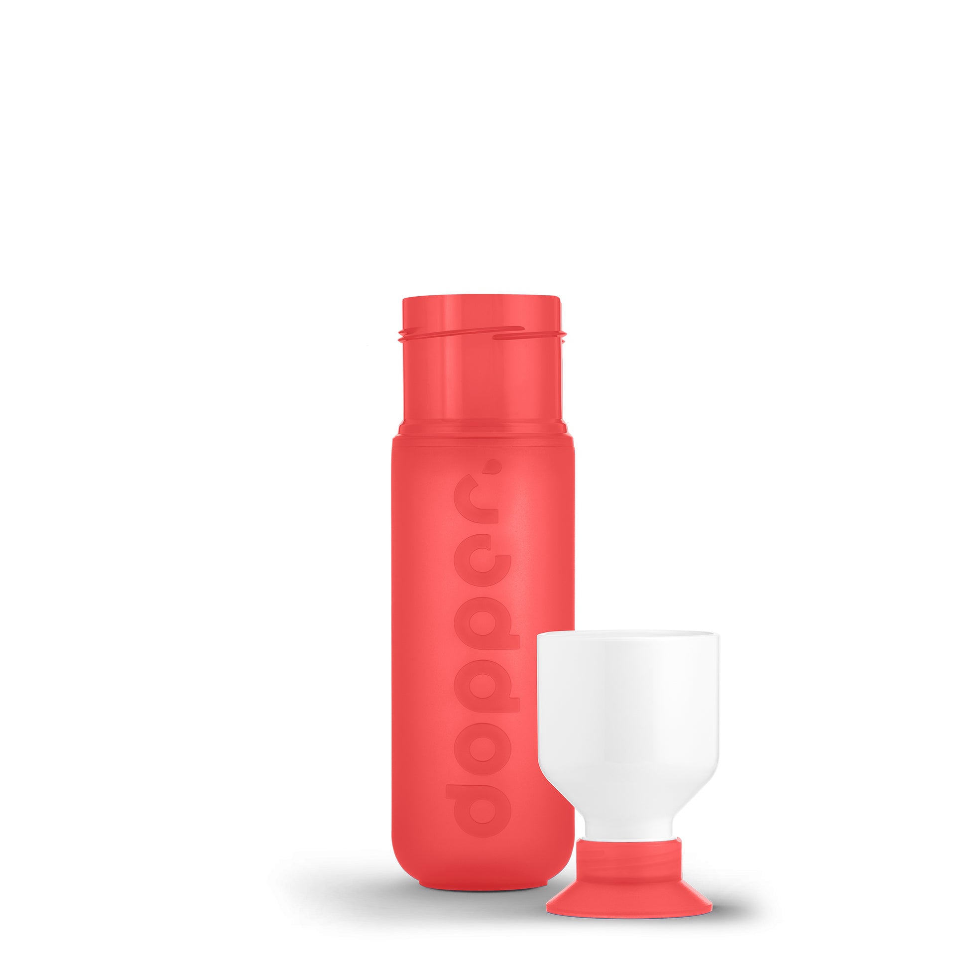 Dopper Original Coral Splash│Waterfles 450ml│art. 5197│voorkant met losse dop als beker