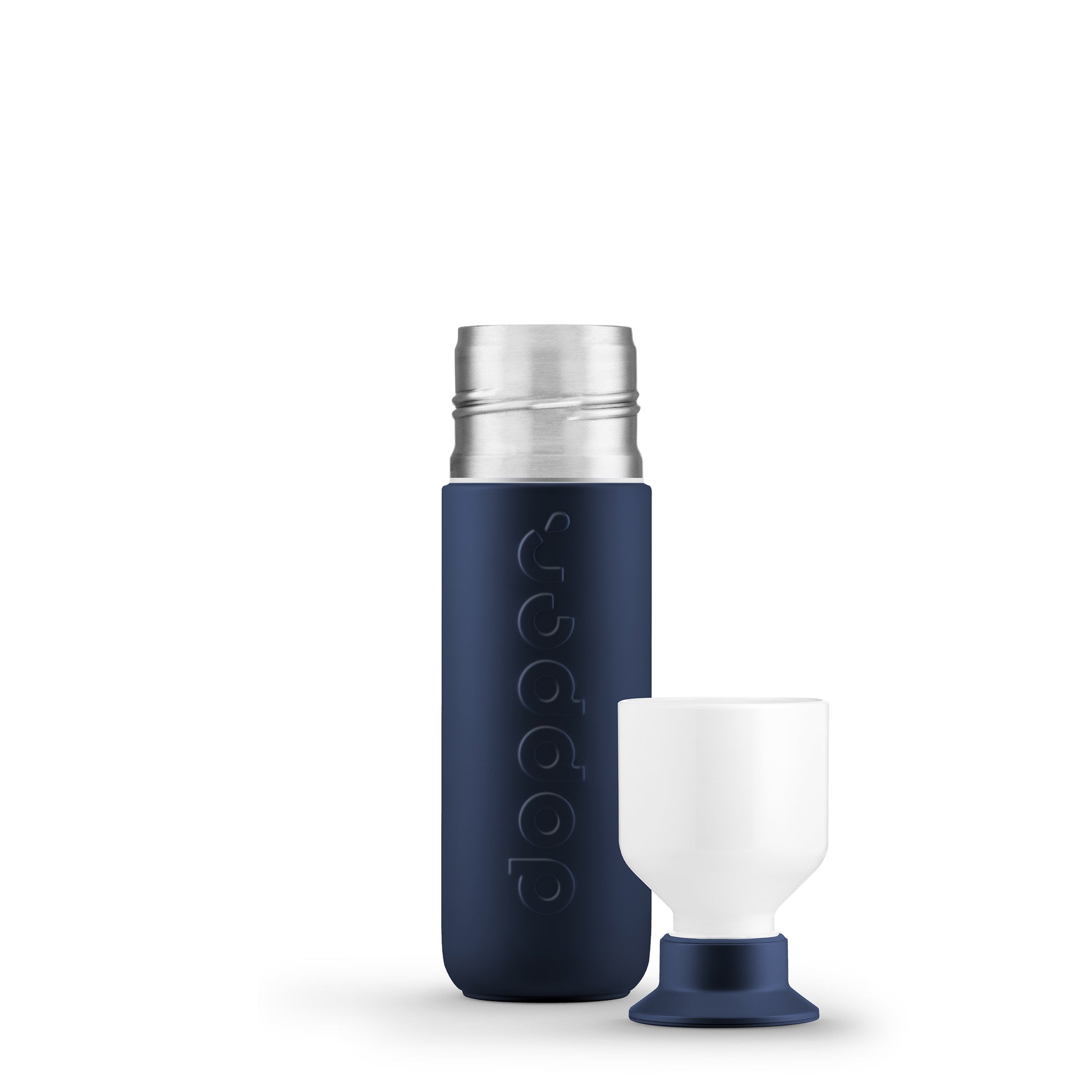 Dopper Insulated Breaker Blue│Thermosfles 350ml Blauw│art. 3414│met dop als beker naast fles