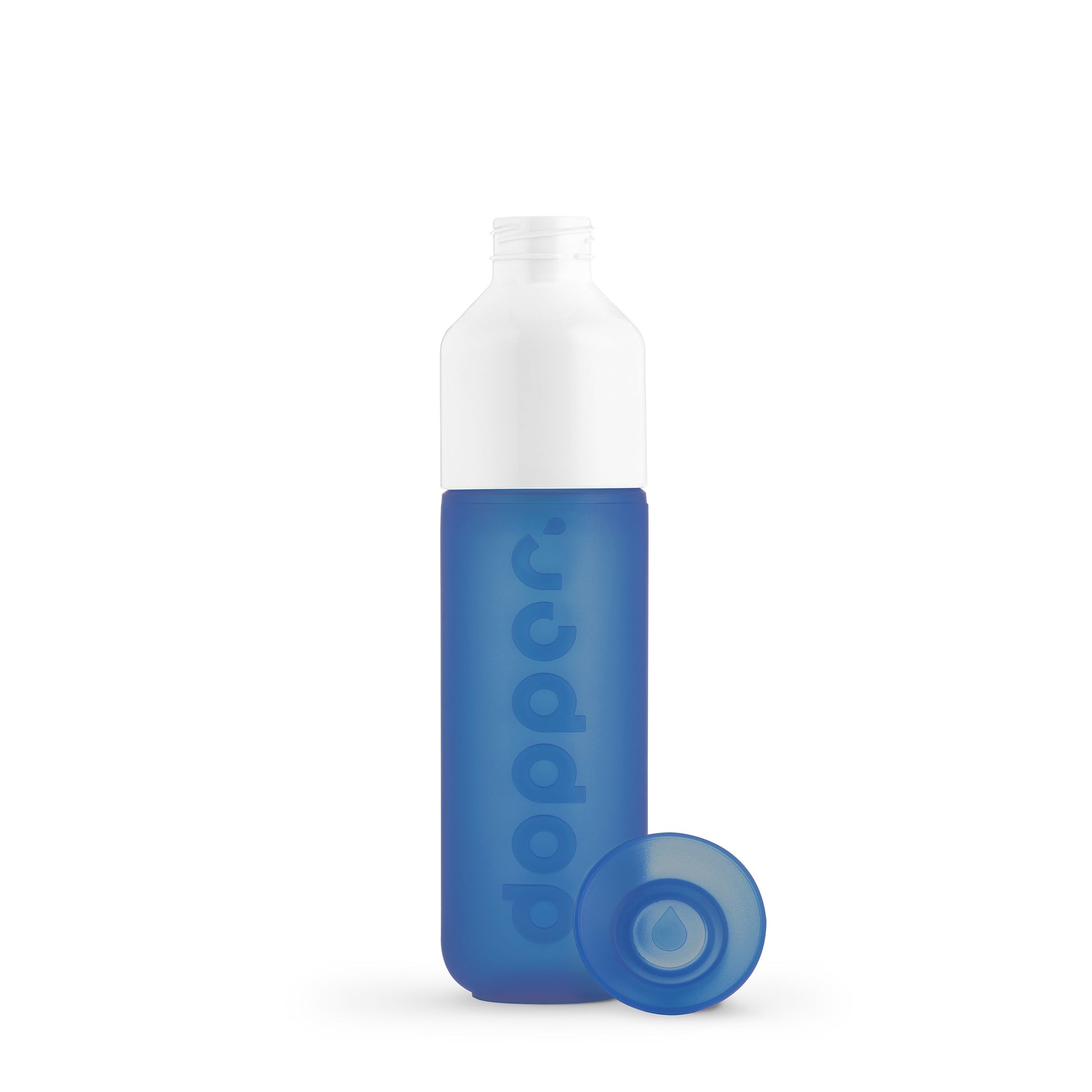 Dopper Original Pacific Blue│Waterfles 450ml Blauw│art. 0840│met dop los naast fles
