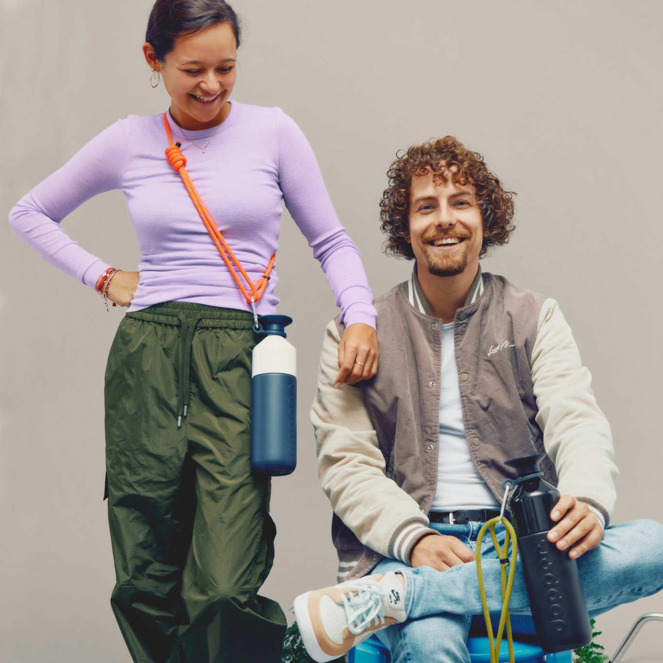 Dopper Insulated X-Large Breaker Blue│Thermosfles 1L│art. 5661│koppel met blauwe en zwarte fles