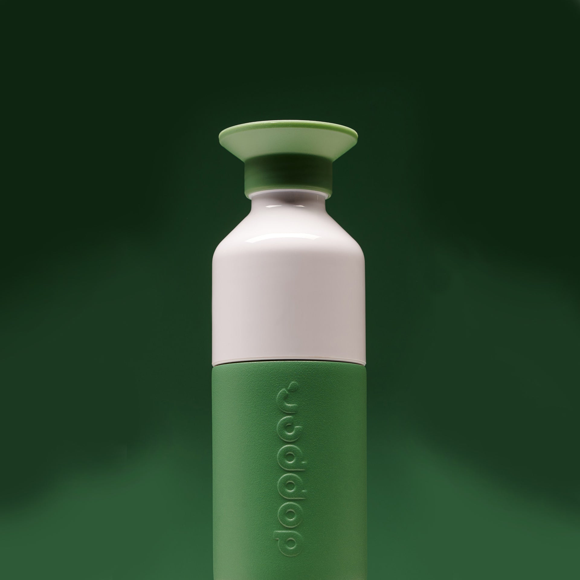 Dopper Steel Fresh Green│Drinkfles 350ml│art 7337│met groene achtergrond