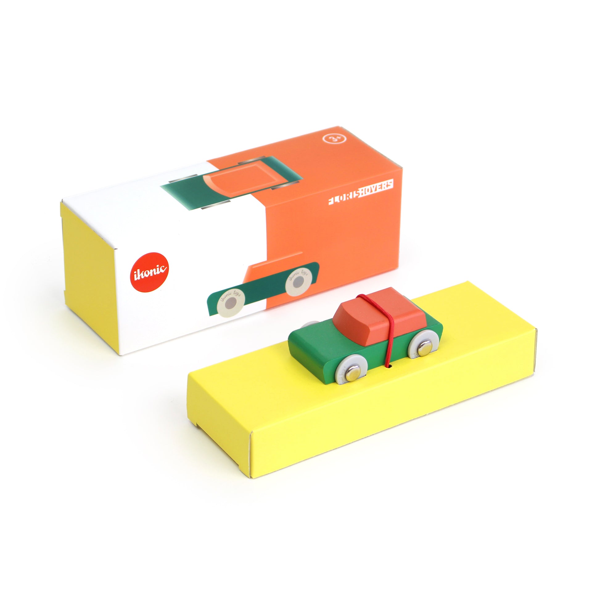 Duotone Car #1│Floris Hovers│Ikonic│Houten Speelgoedauto│art. 190194│verpakking