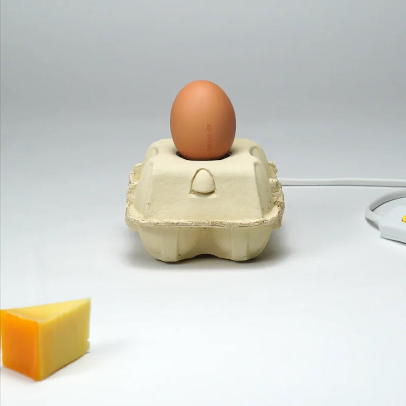 EggboxLamp Corn│Tafellamp Eierdoos│met Egglamp Bruin en licht uit