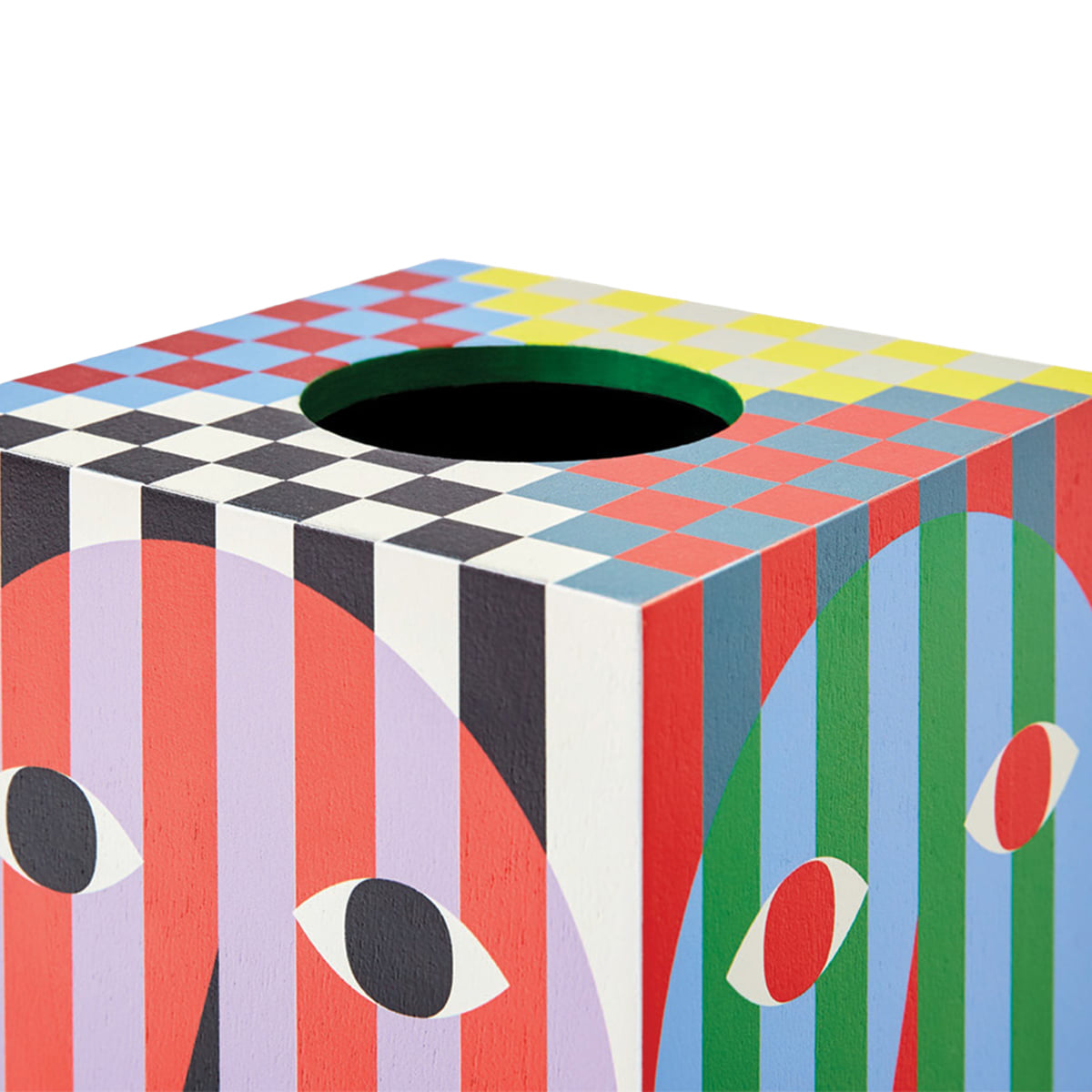 Everybody Tissue Box Holder│Dusen Dusen│Areaware│art. DDHETB│detail opening bovenkant