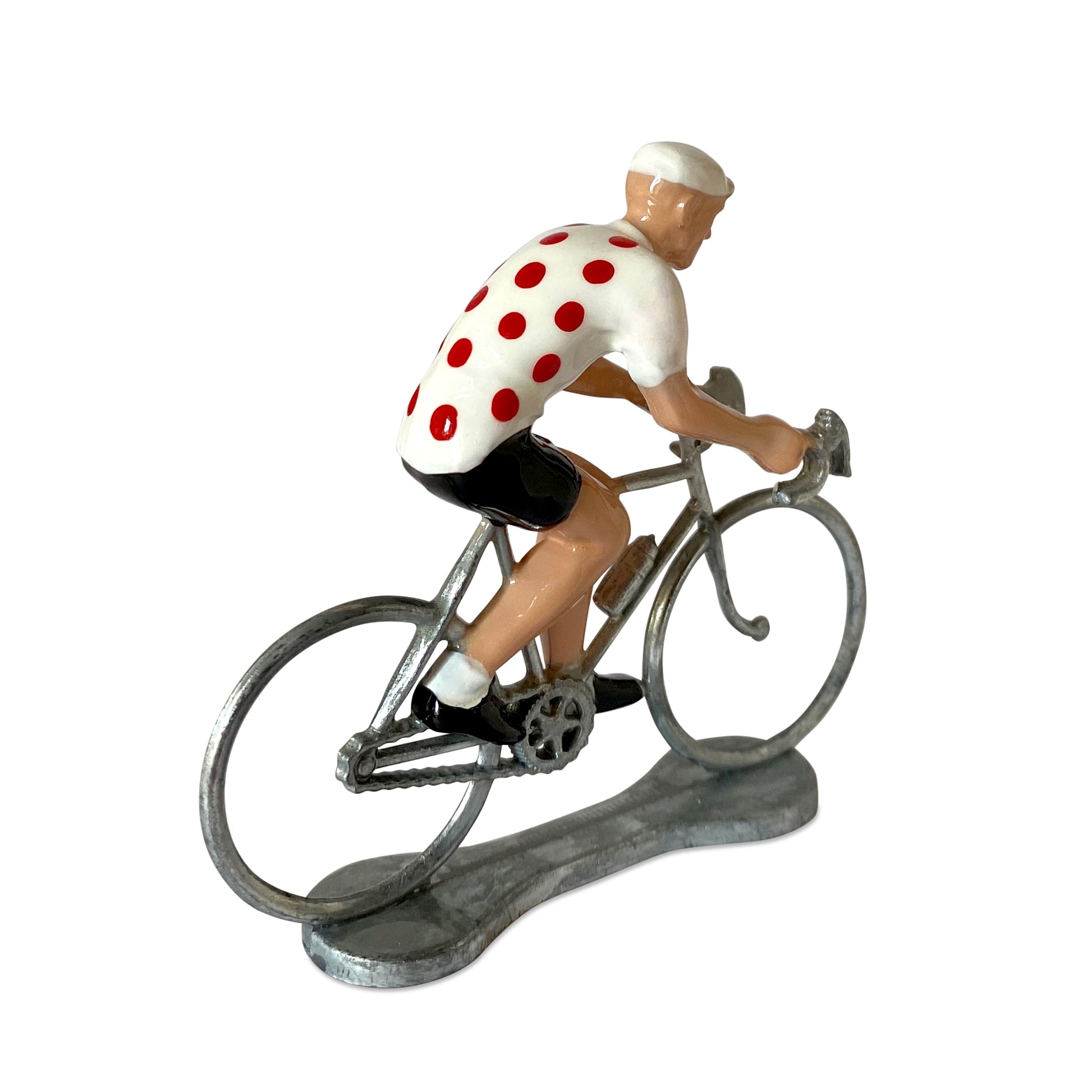 Miniatuur Wielrenner Fietser Bolletjestrui│Bernard&Eddy│art. 303025│achterkant schuin