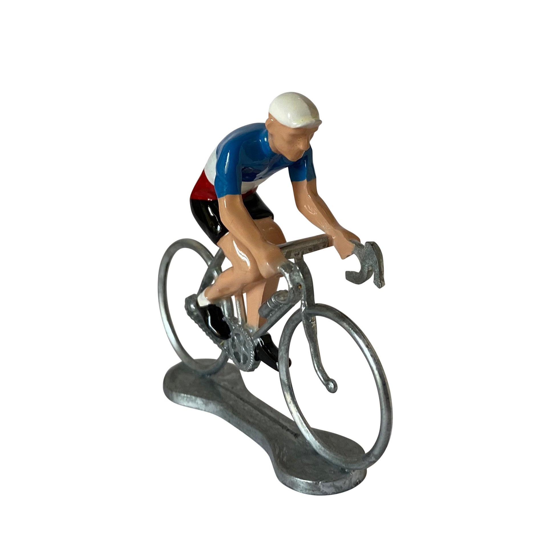 Miniatuur Wielrenner Fietser Frankrijk│Bernard&Eddy│art. 30117│voorkant schuin
