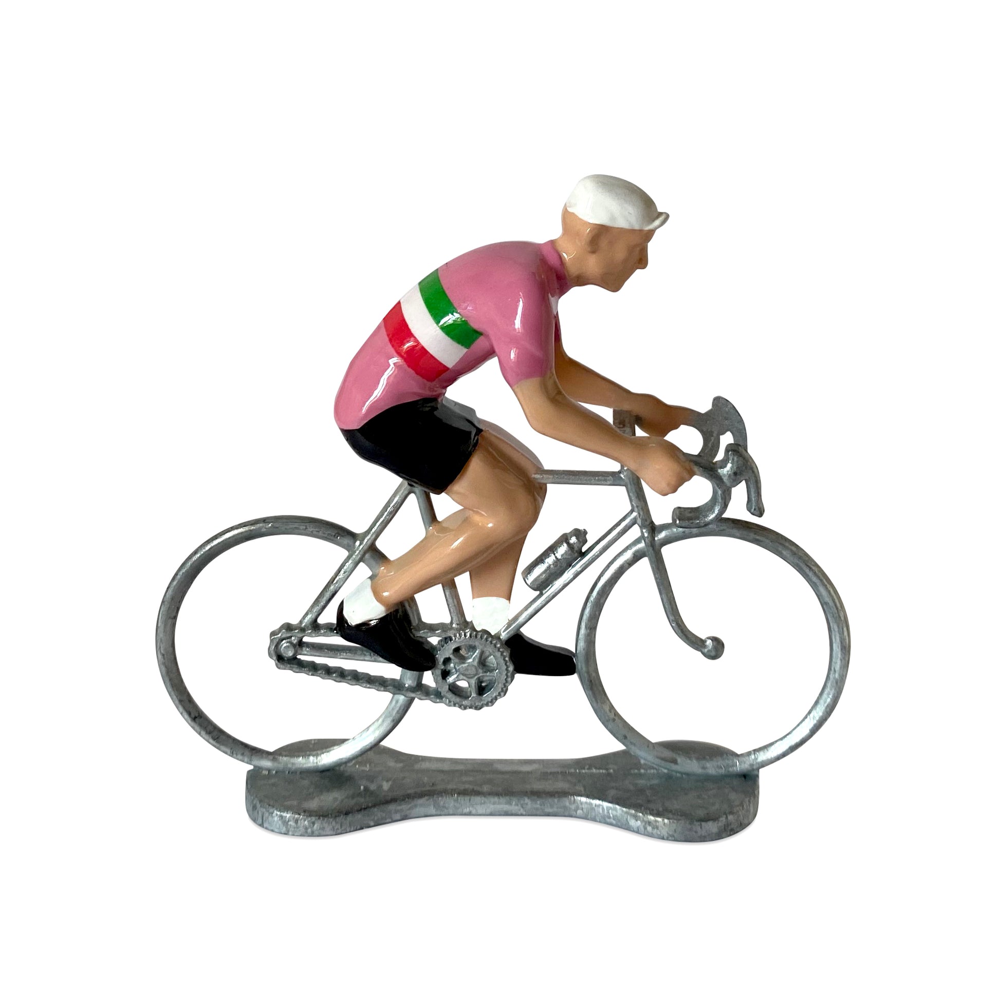 Miniatuur Wielrenner Fietser Roze Trui│Bernard&Eddy│art. 303230│zijaanzicht
