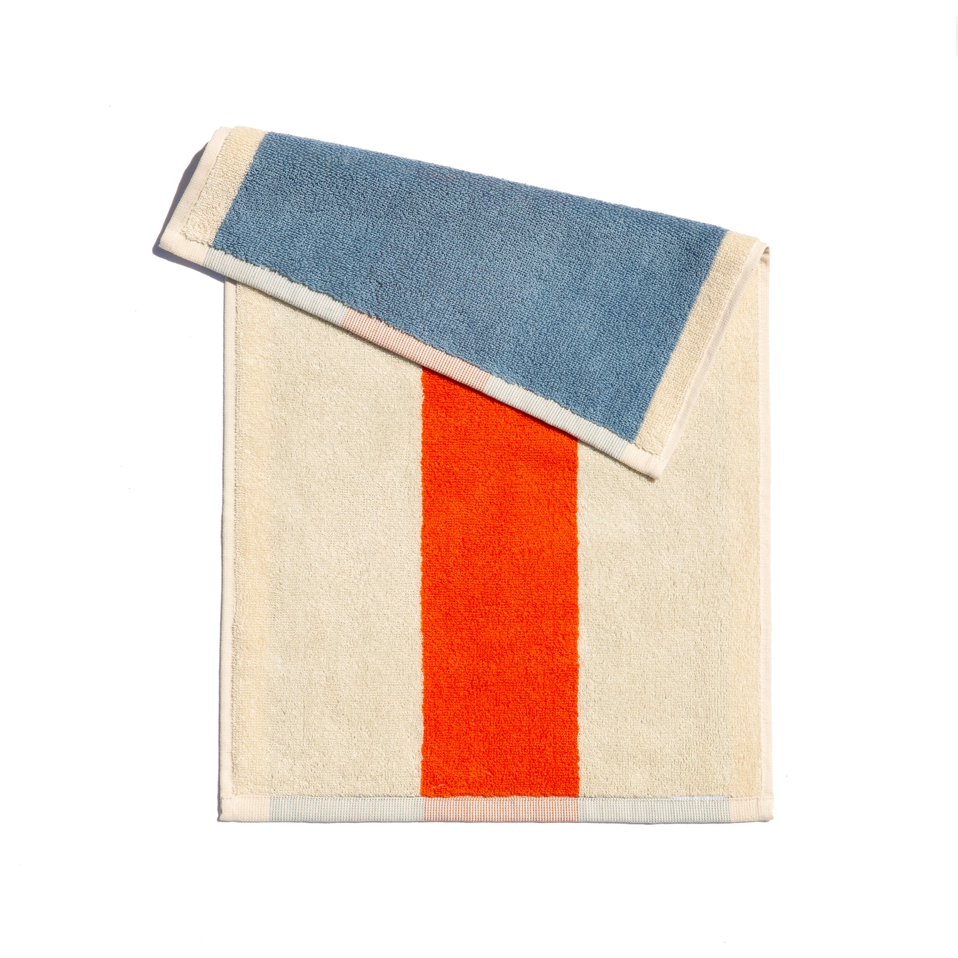 Gastendoekjes Martens & Martens Suite702│art. MMTTSET30LISYSK│Lichtblauw oranje voorkant