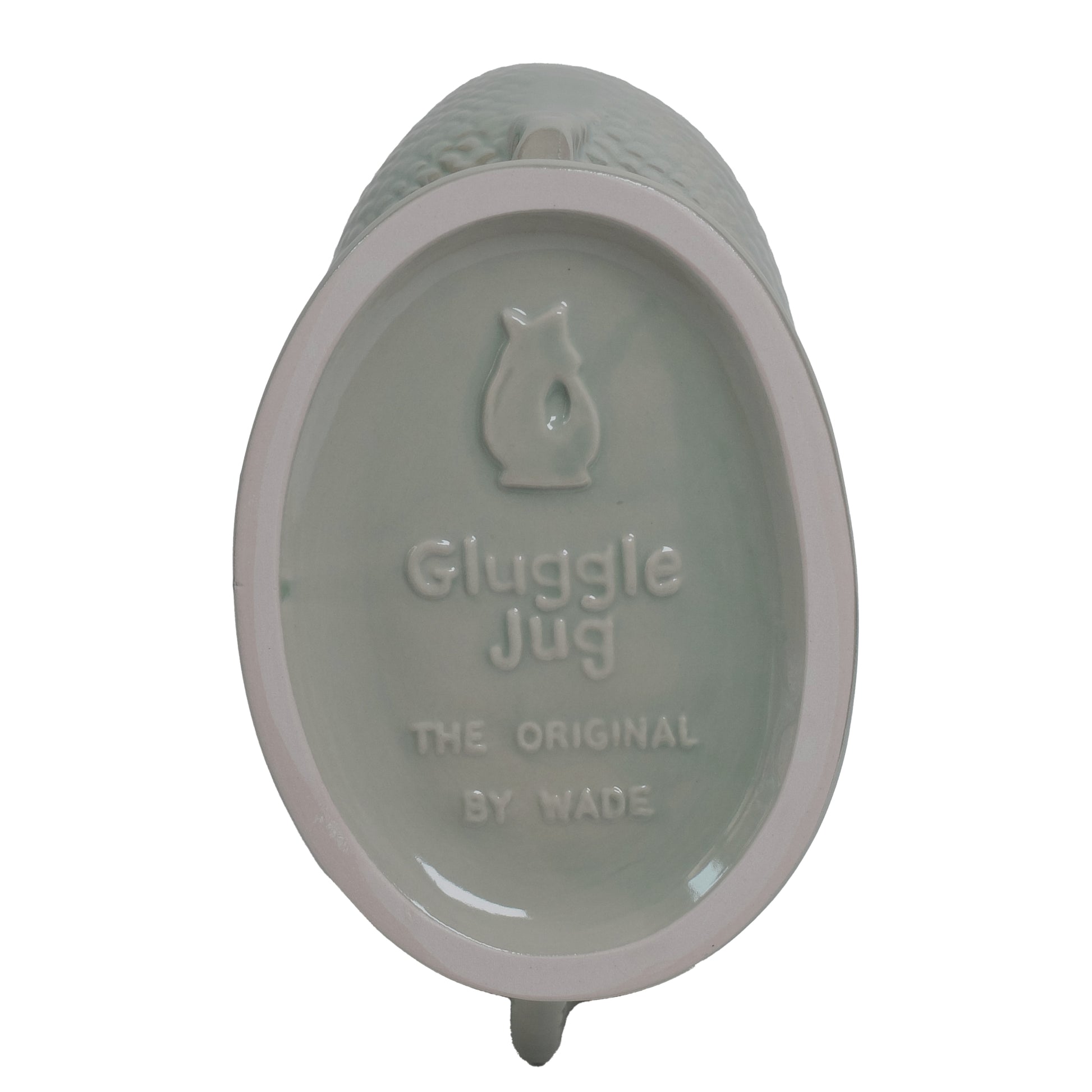 Gluckigluck Waterkaraf Lustre Edition Sage│Guggle Jug Vis│art. G31155/SAGEL/W│onderkant met stempel