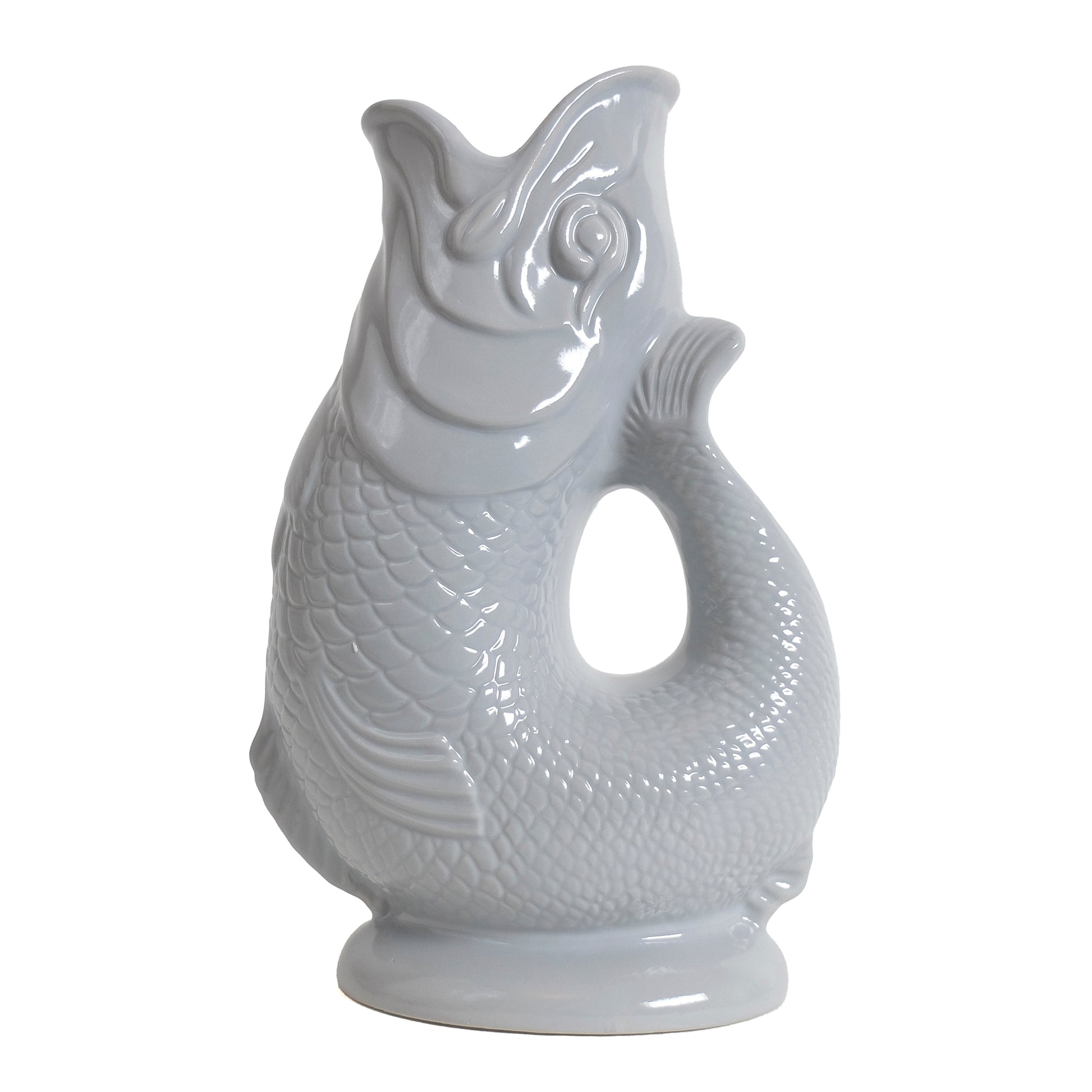 Gluckigluck Waterkaraf│Guggle Jug Vis│Oyster│art. G31155/OY/W│zijjanzicht links