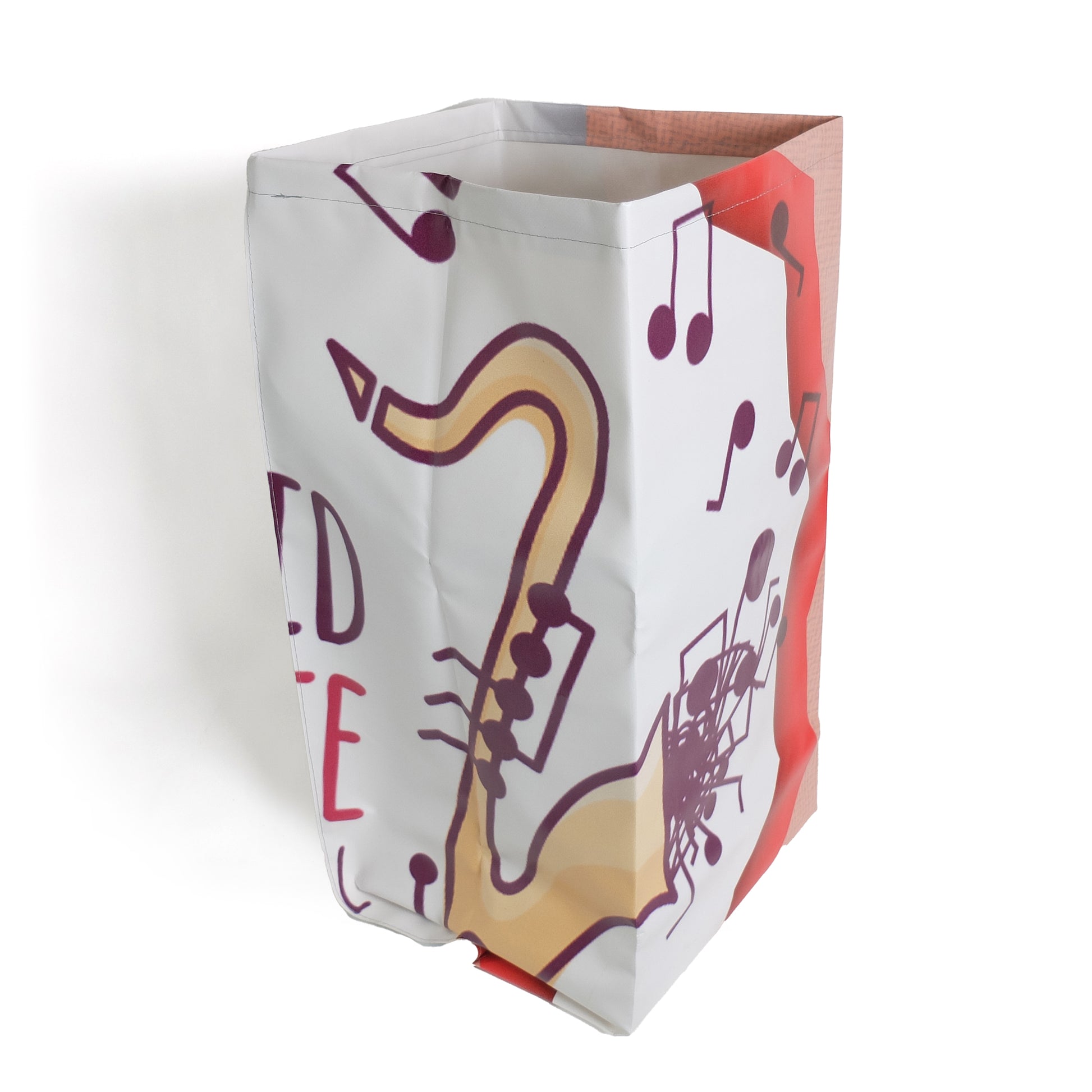 Bisonbag Prullenbak / Wasmand Goods│hergebruikt reclamedoek│art. BB 10.01 Nr.5│voorkant schuin boven met witte achtergrond
