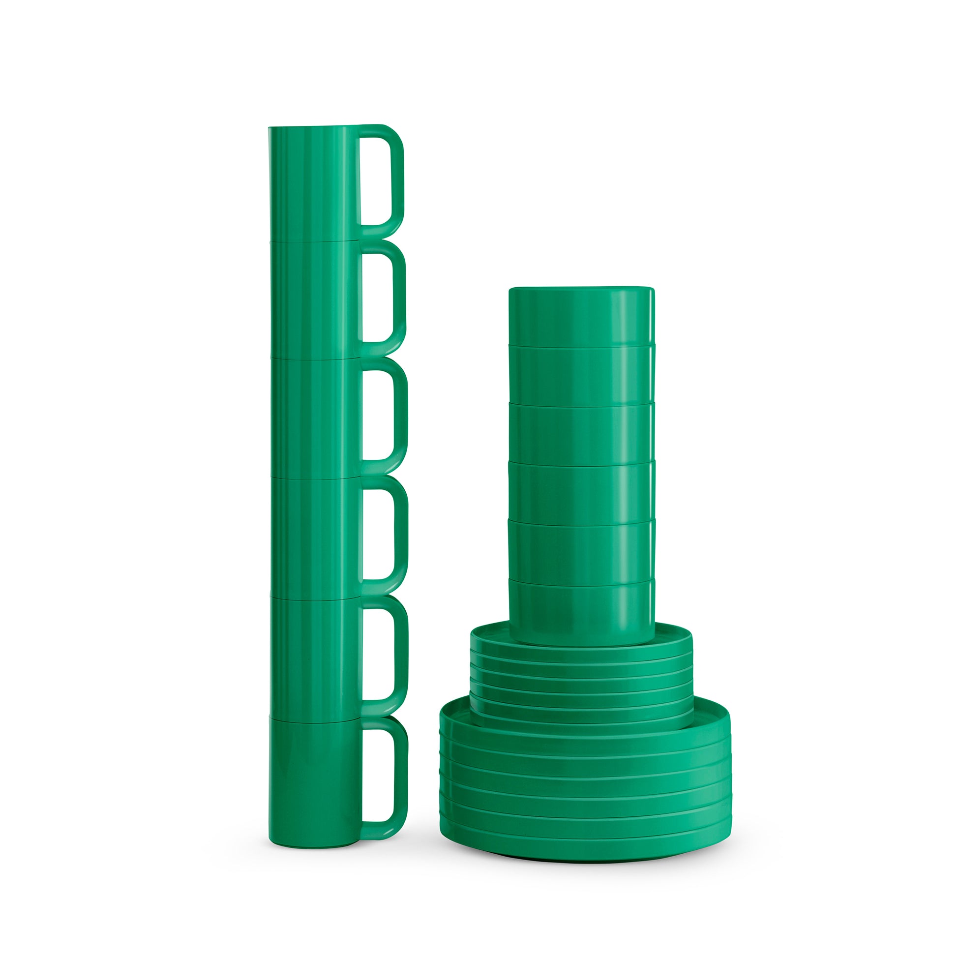 Heller Max Dinnerware│Mugs Green│art. 302-09-06│hele servies gestapled in kolom