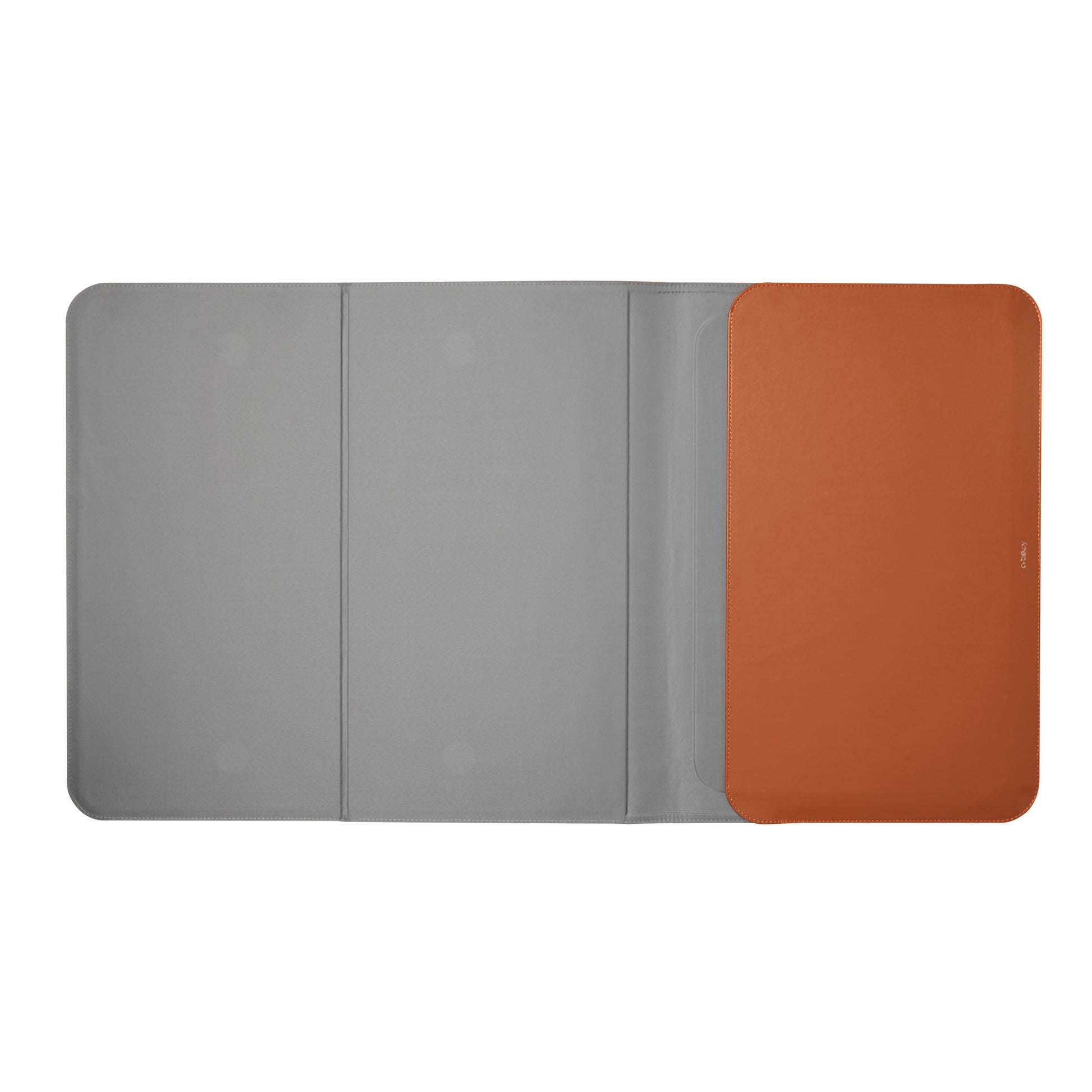 Hybrid Laptop Sleeve 16" Terracotta│Orbitkey│art. WH61-BLK-105│bovenaanzicht geopend
