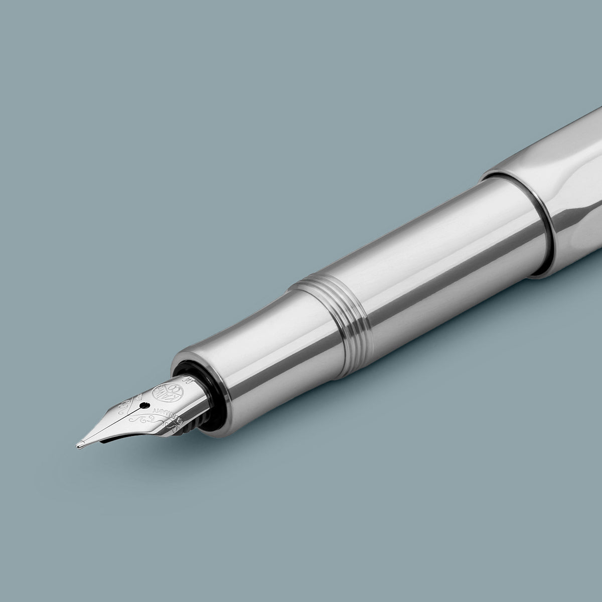 Kaweco AL SPORT Vulpen Raw Polish│art. 1510629│detail penpunt met grijze achterkant