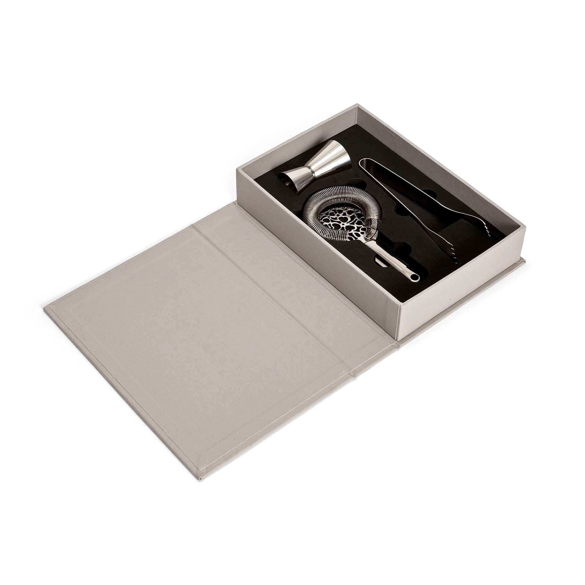 Cocktail Tools - The Essentials│Printworks│art. PW00628│opengeslagen bovenaanzicht schuin