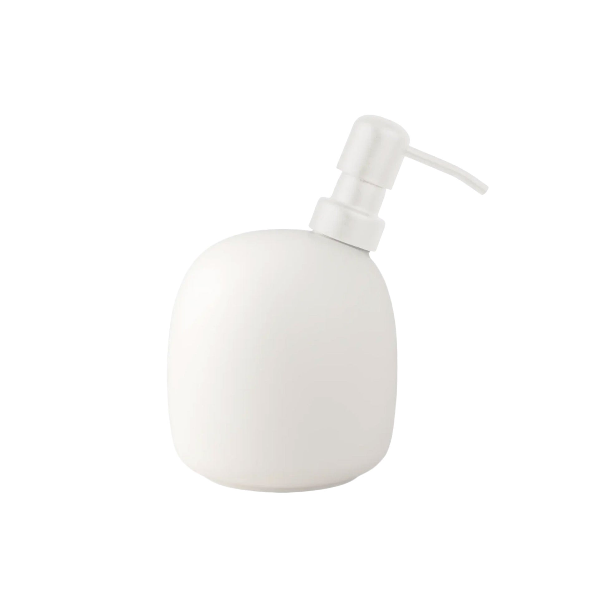 Kiwi Zeepdispenser Wit│Happy Sinks│art. EB-HS-060│zijaanzicht met witte achtergrond