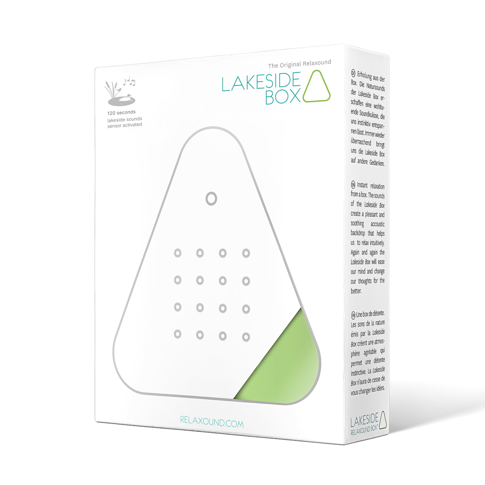 Lakesidebox Eendengeluiden Lime│Relaxound│art. 11LSB0101002│verpakking