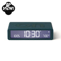Lexon Flip+ Wekker Duck Blue│art. LR157BF9│vooraanzicht met scherm verlicht en NEW-teken