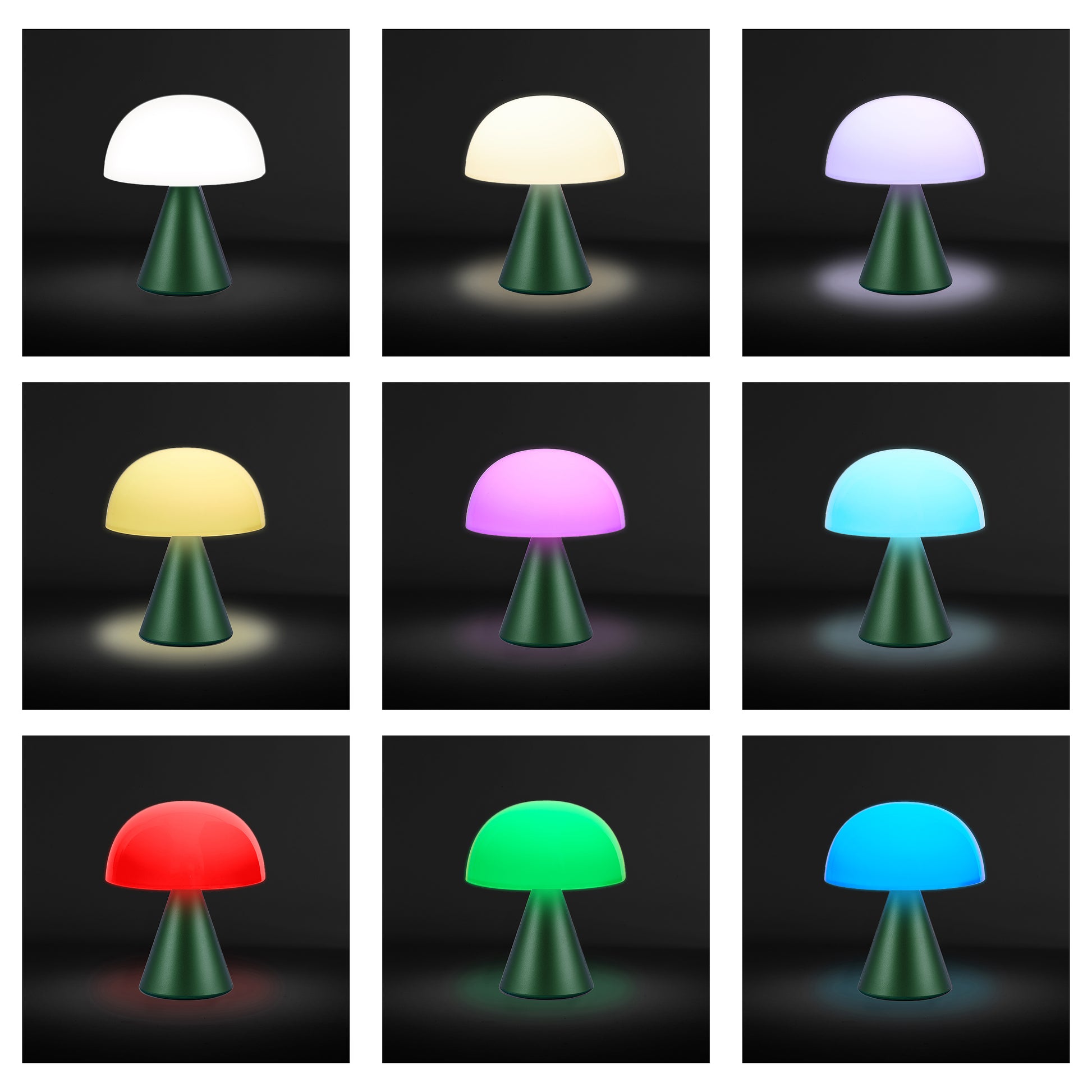 Lexon Mina Medium Donker Groen│Oplaadbare Led-Lamp│art. LH64DG1│alle kleuren verlichting