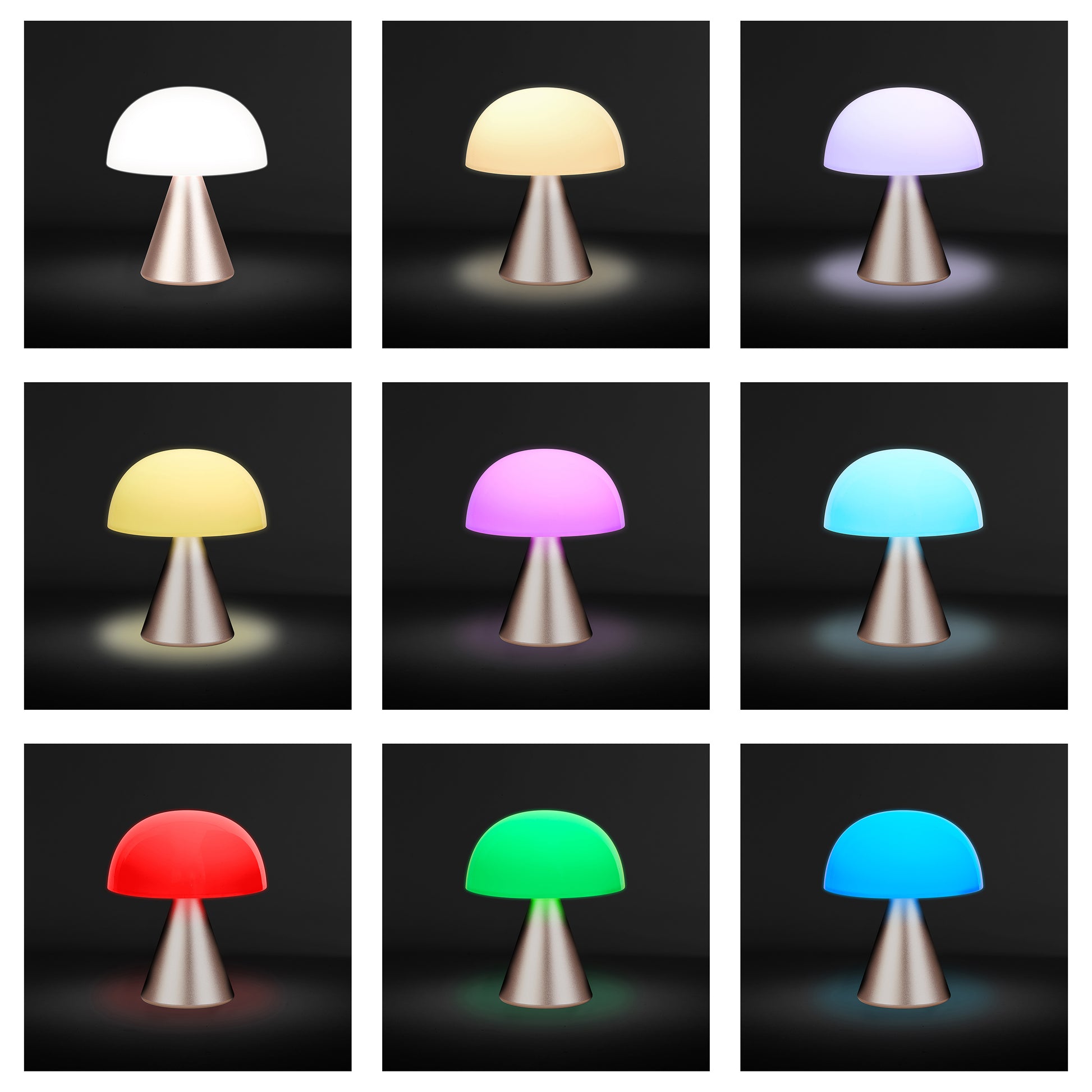 Lexon Mina Goud│Oplaadbare LED-Lamp│art. LH64MD│alle kleuren verlichting