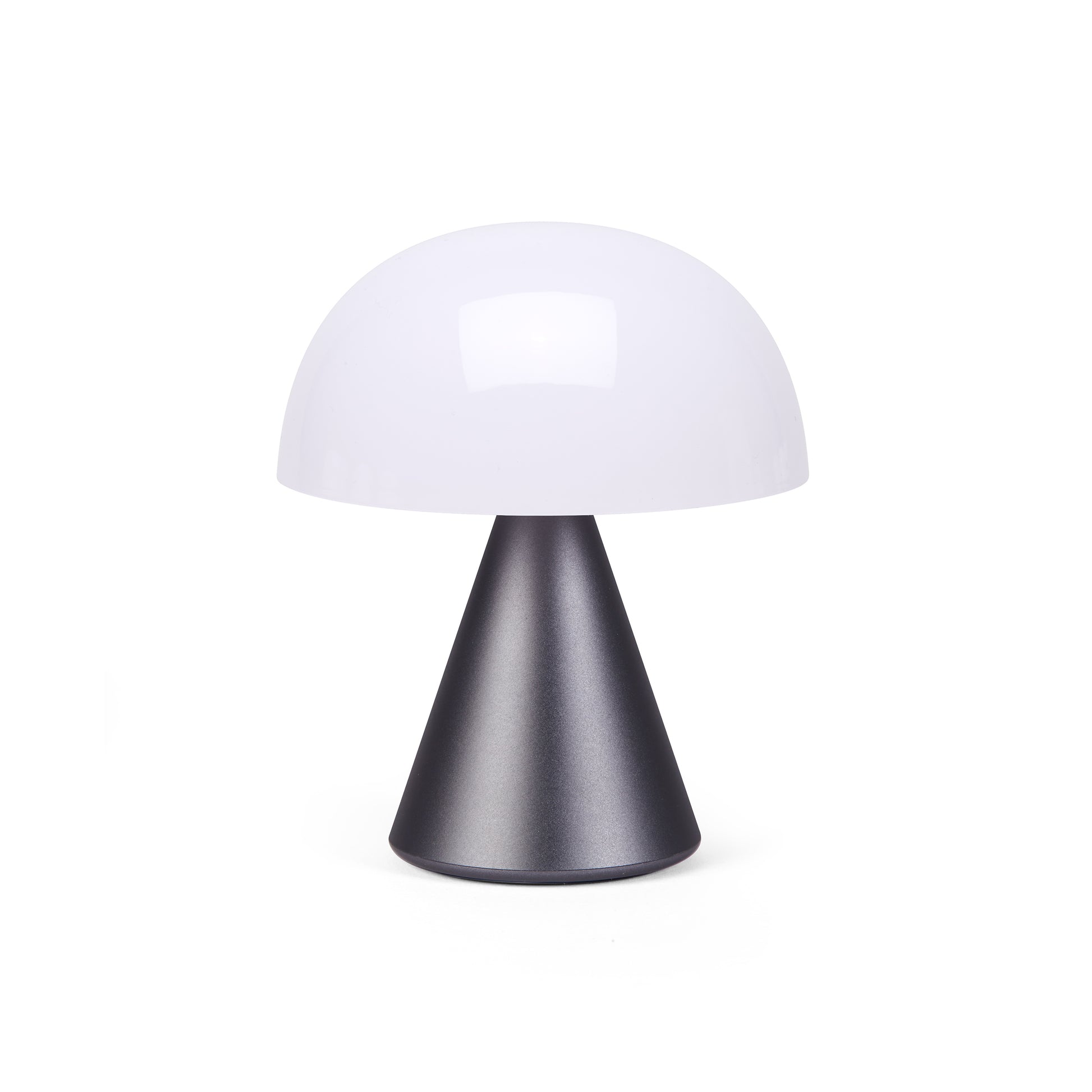 Lexon Mina Medium Gun Metal│Oplaadbare LED Lamp│art. LH64MX│vooraanzicht met licht uit