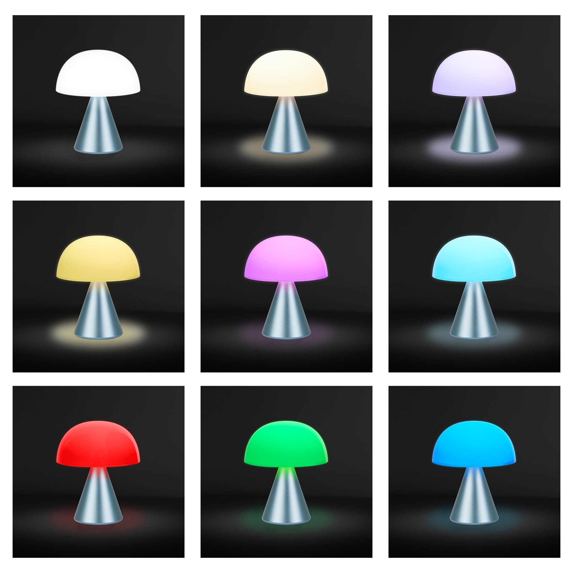 Lexon Mina Medium Lichtblauw│art. LH64MLB│Oplaadbare LED-Lamp│alle kleuren licht