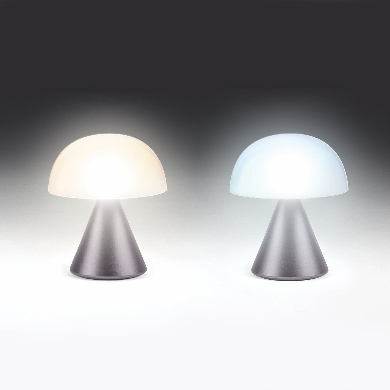 Lexon Mina Small Gun Metal│Oplaadbare LED-Lamp│art. LH60MX│warm en wit licht