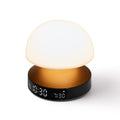 Lexon Mina Sunrise Wekker│Wake-Up Light Bronze│art. LR153BZ│schuin boven met alarmtijd voor