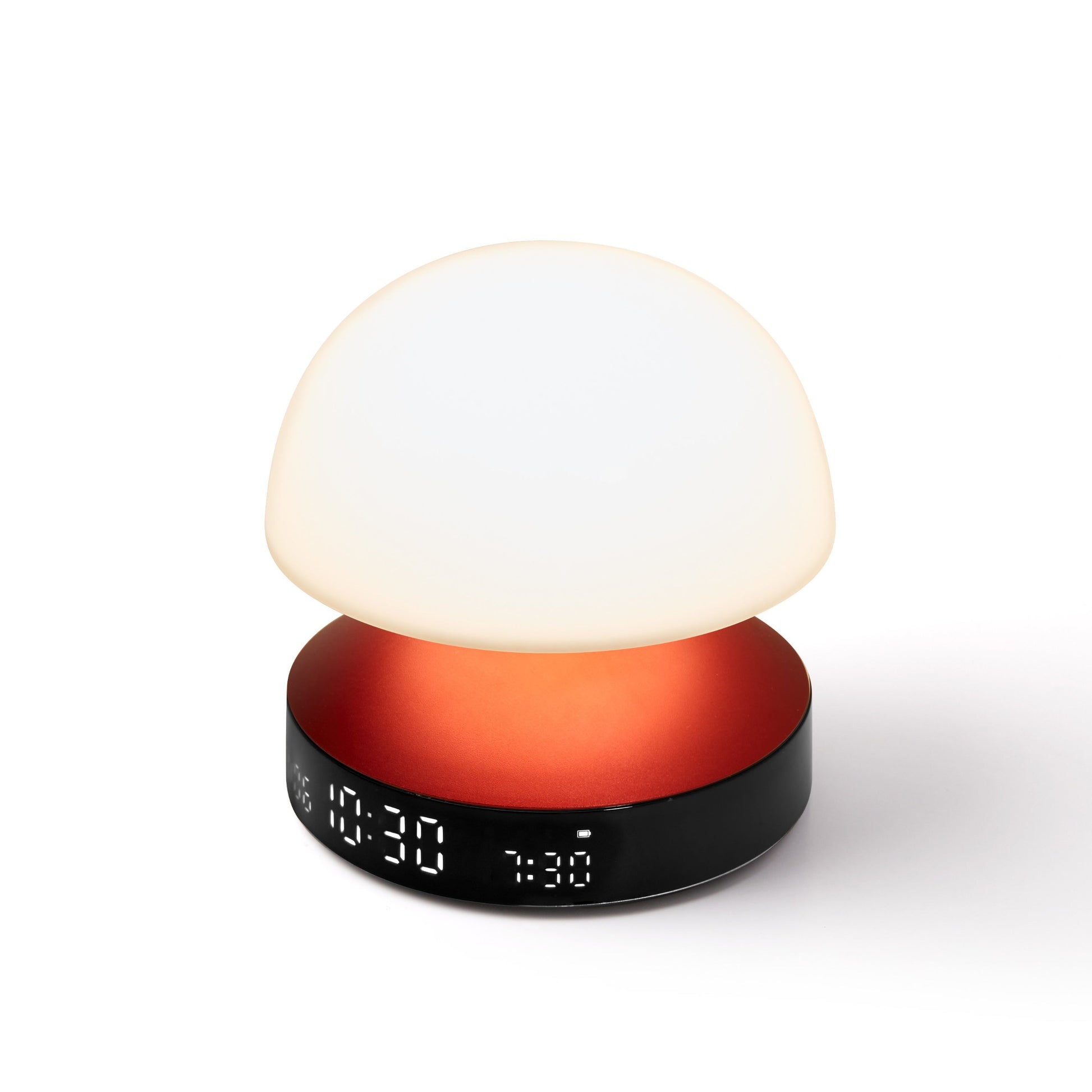 Lexon Mina Sunrise Wekker Donkerrood│Wake-up Light│art. LR153DR│licht aan met witte displayverlichting
