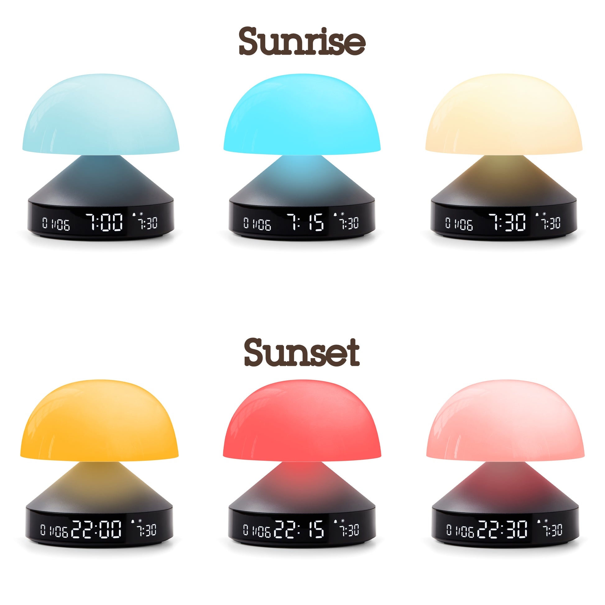 Lexon Mina Sunrise Gun Wekker│art. LR153MX│sunrise en sunset kleuren