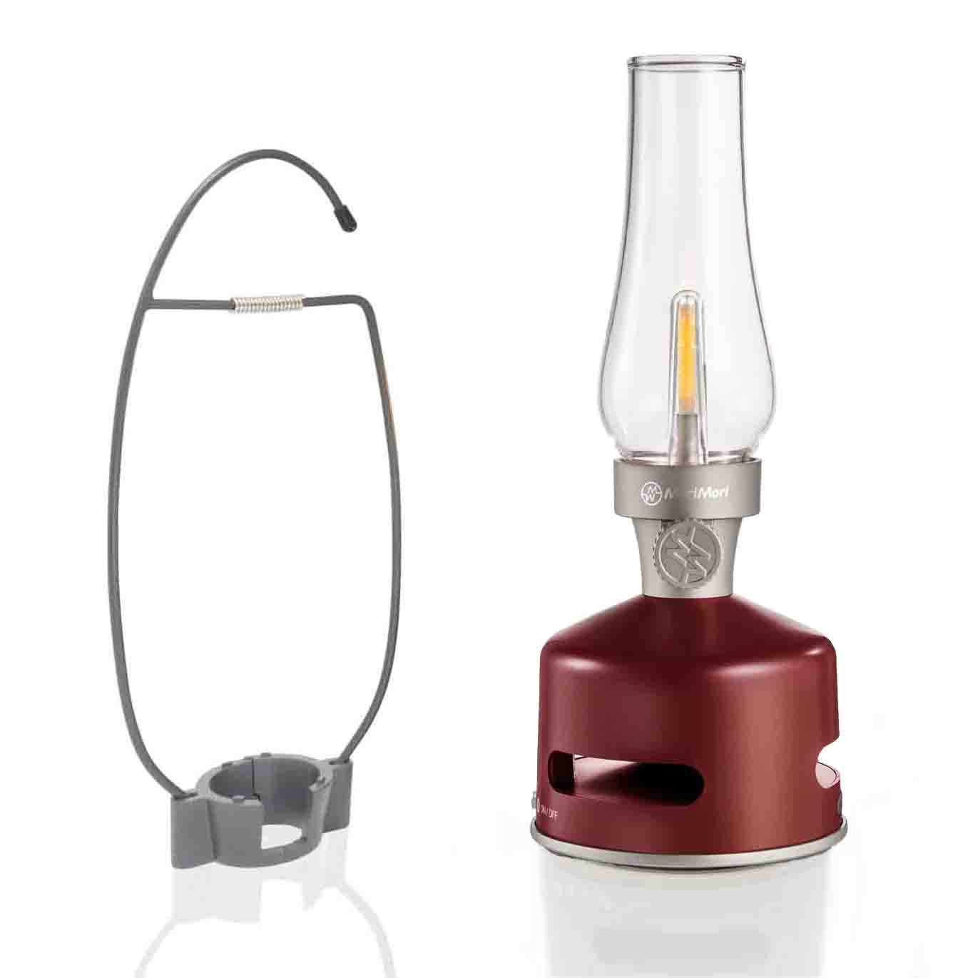 MoriMori LED-Lantern & Bluetooth Speaker Lumi Wine Red│Buitenverlichting│art. FLS-2012-SR│naast losse hanger