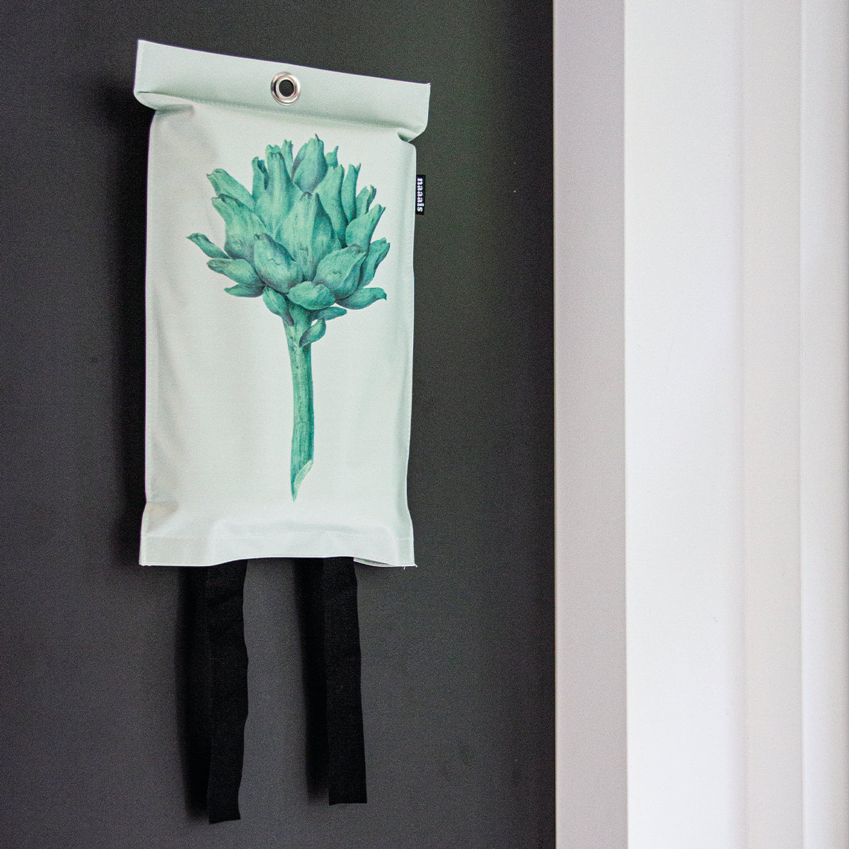Blusdeken Artisjok Naaais│Fire Blanket│art. FB01ART│tegen grijze achterwand