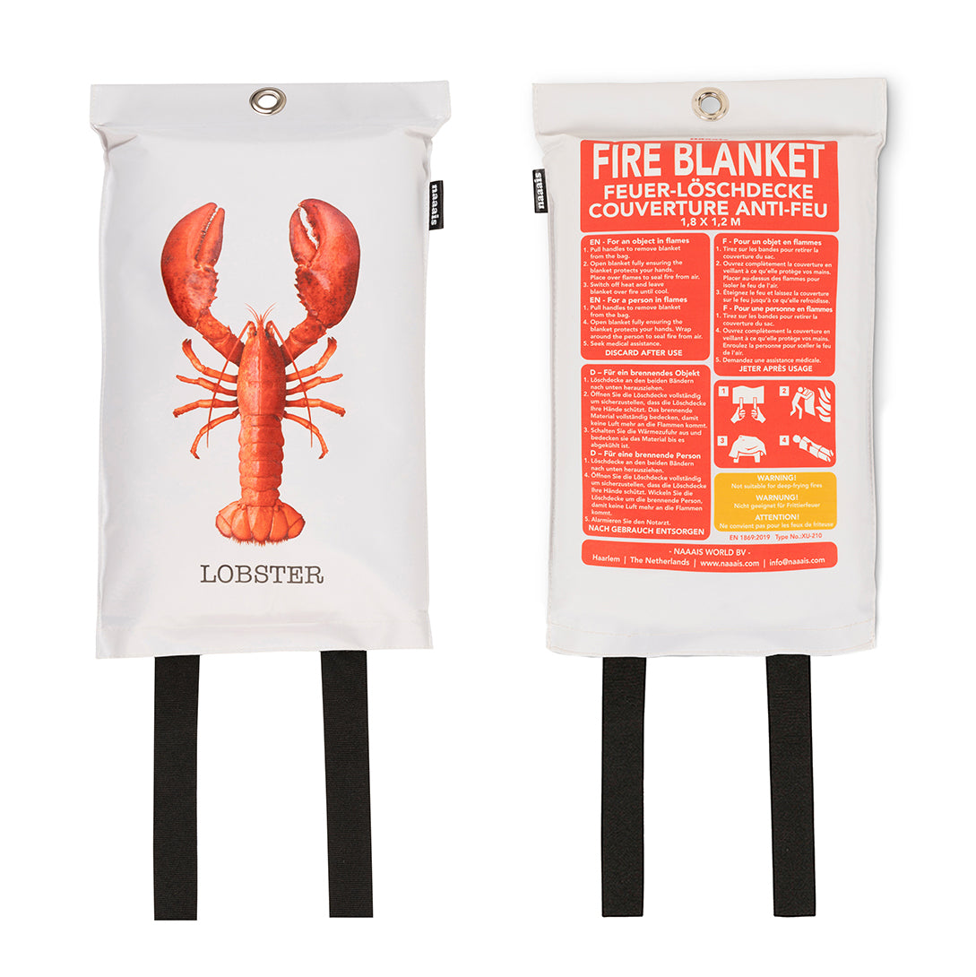 Blusdeken Kreeft Naais│Fire Blanket│art. FB01LOB│voor- en achterkant
