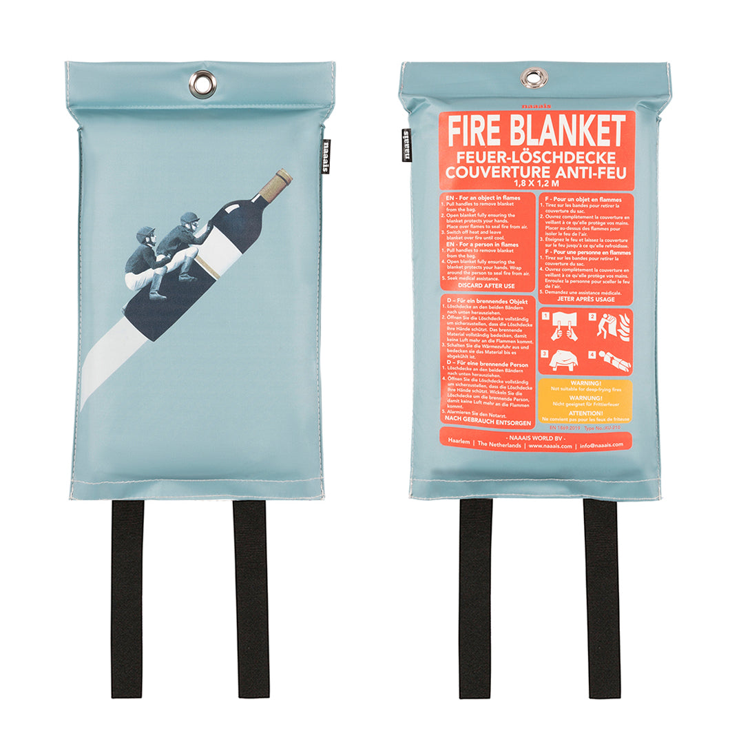 Blusdeken Wijn Naaais│Fire Blanket│art. FB01DAW│voor- en achterkant
