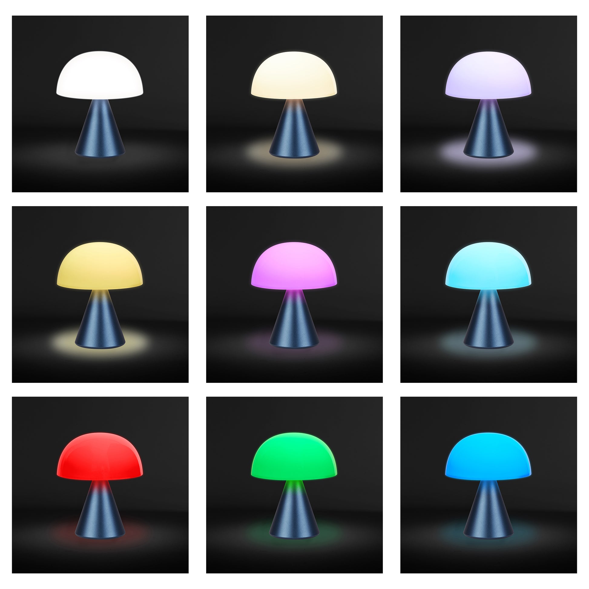 Lexon Mina Medium Donkerblauw│Oplaadbare LED-lamp│art. LH64MDB│alle kleuren licht
