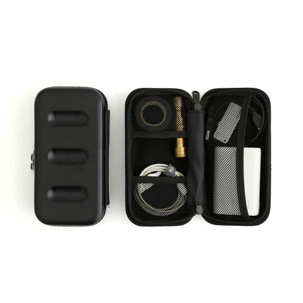 Nähe hard Shell Case Zwart│Opbergmap│HIthtide│art. GB277-BK│gesloten en geopend met kabels etc
