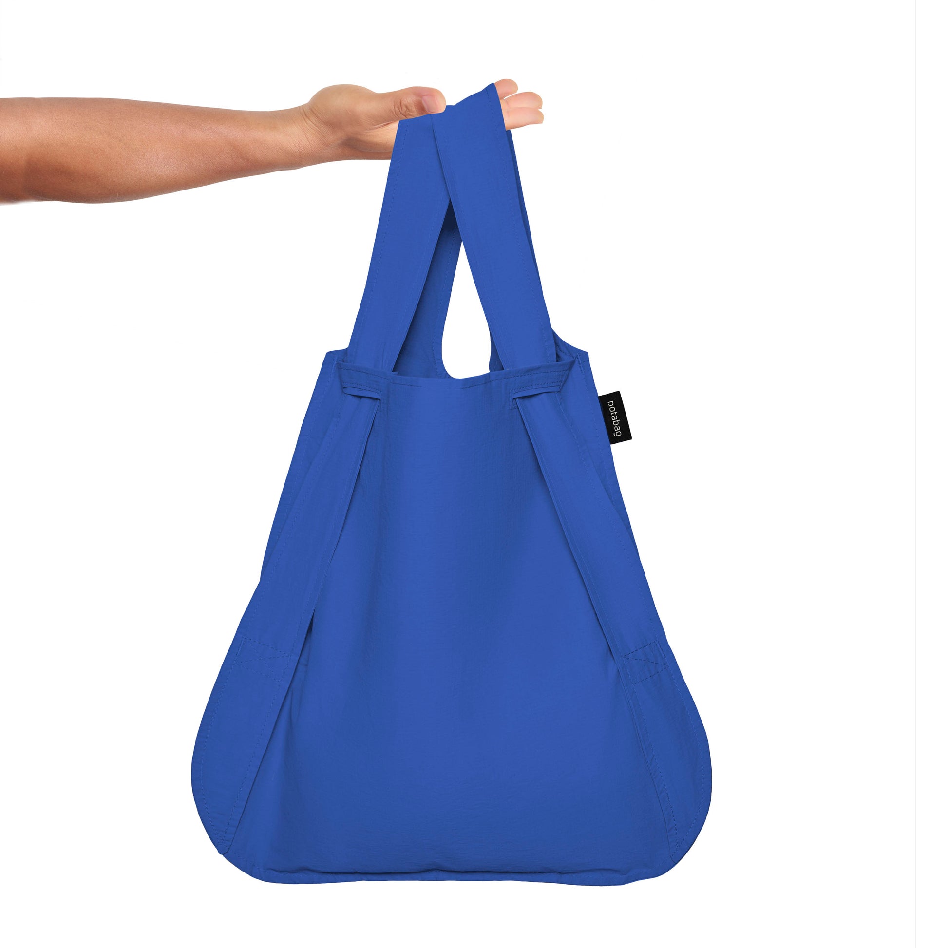 Notabag Royal Blue│art. NB-O-RB5│shopper tas in hand vastgehouden