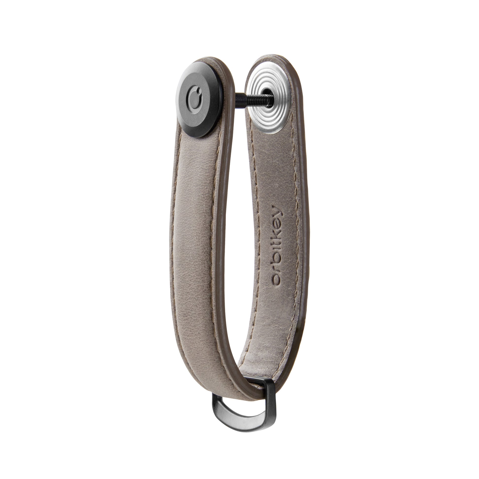 Orbitkey Crazy Horse Leather Driftwood│art. KCH2-DFW-101│zijaanzicht schuin zonder sleutels