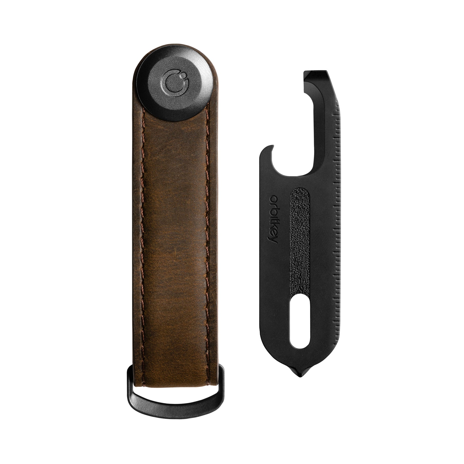 Orbitkey Gift Set Crazy Horse Oak-Brown+Multi-Tool│art. GCH2-OBR-201│vooraanzicht met witte achtergrond