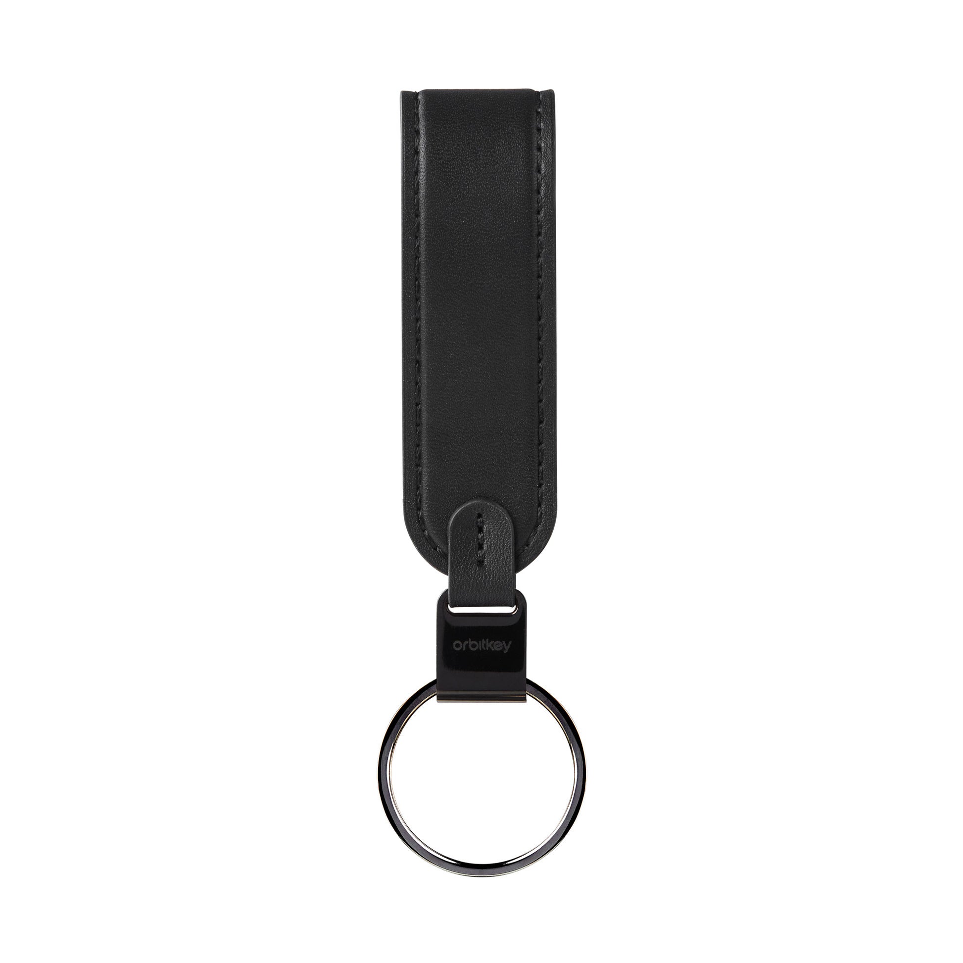 Orbitkey LoopZwart│Sleutelhange Leer│art. PLK1-BLK-101│voorkant zonder sleutels