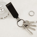 Orbitkey LoopZwart│Sleutelhange Leer│art. PLK1-BLK-101│met seutels naast ziveren ring