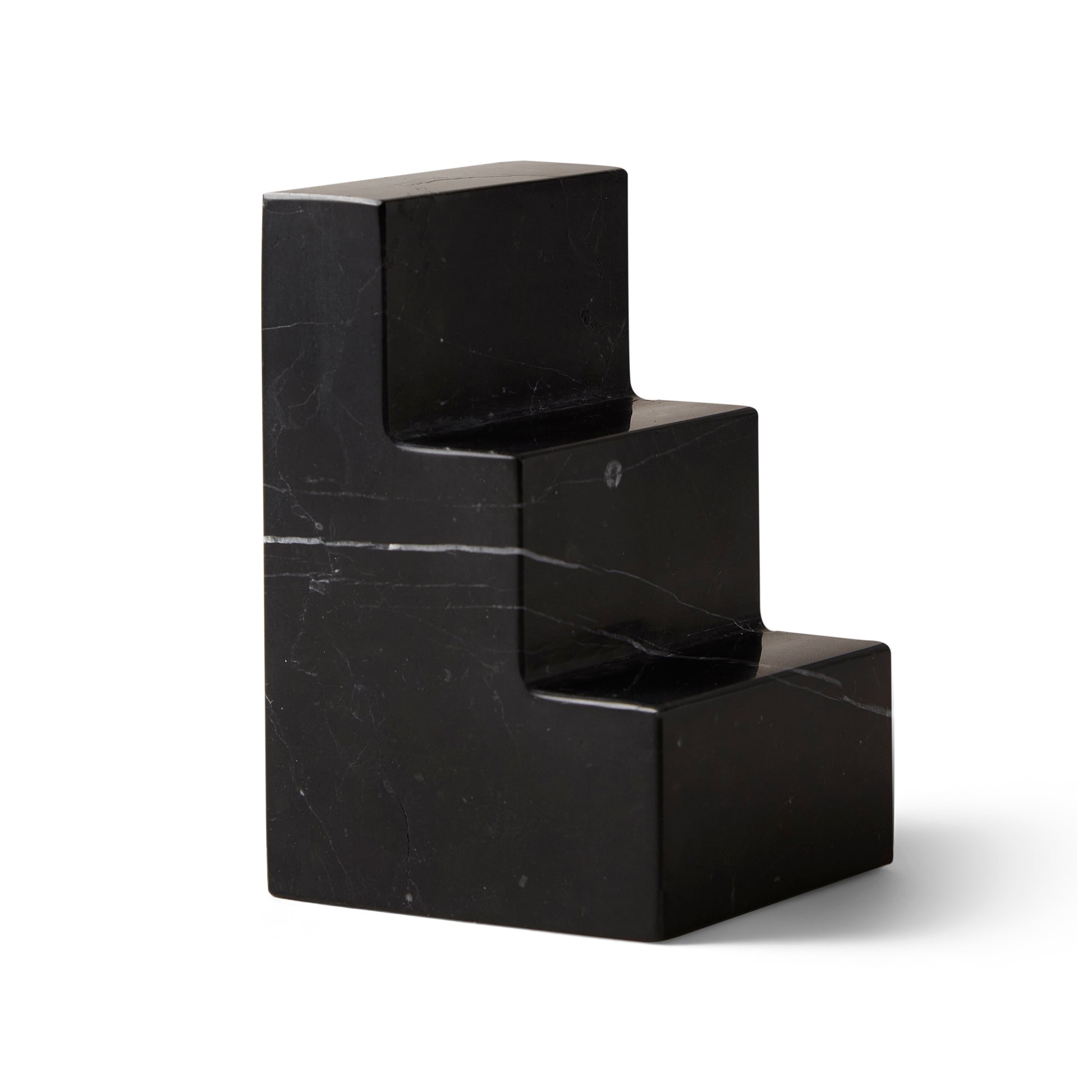 Boekensteunen Staircube set van 2│marmer zwart en wit│Printworks│PW00548│Bookend zwart los