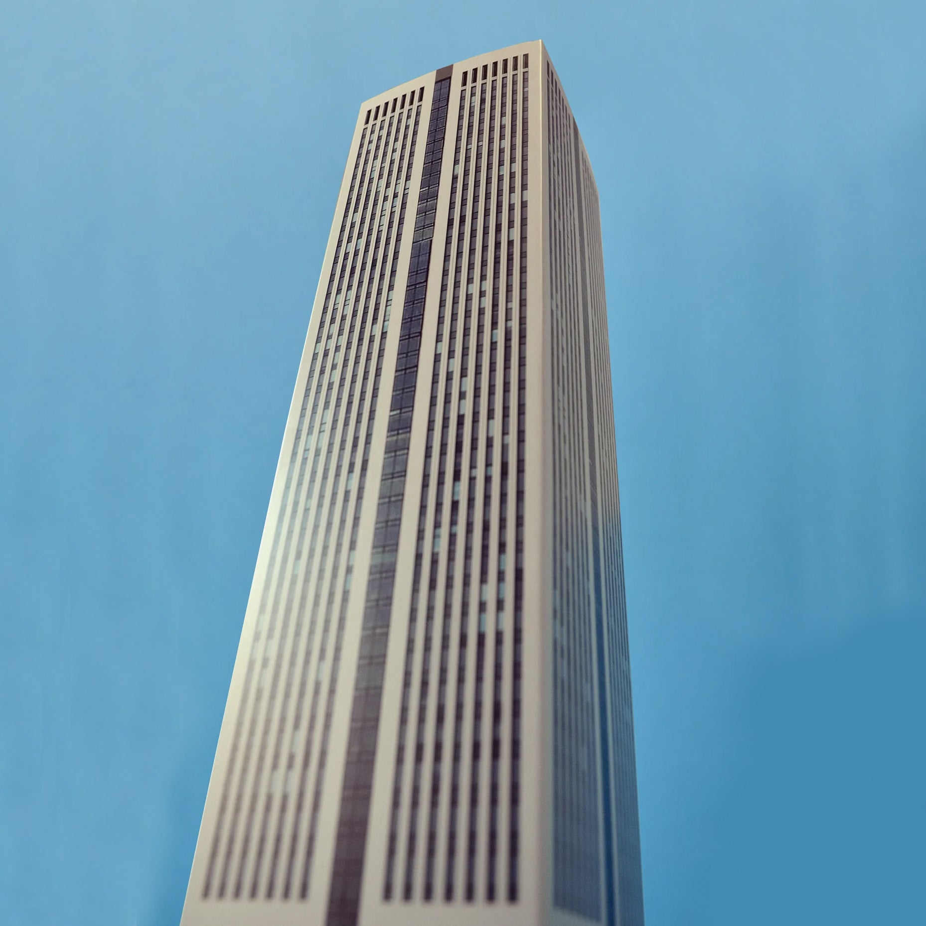 Memoblok Paperscraper Skyscraper Downtown│aanzicht schuin onder