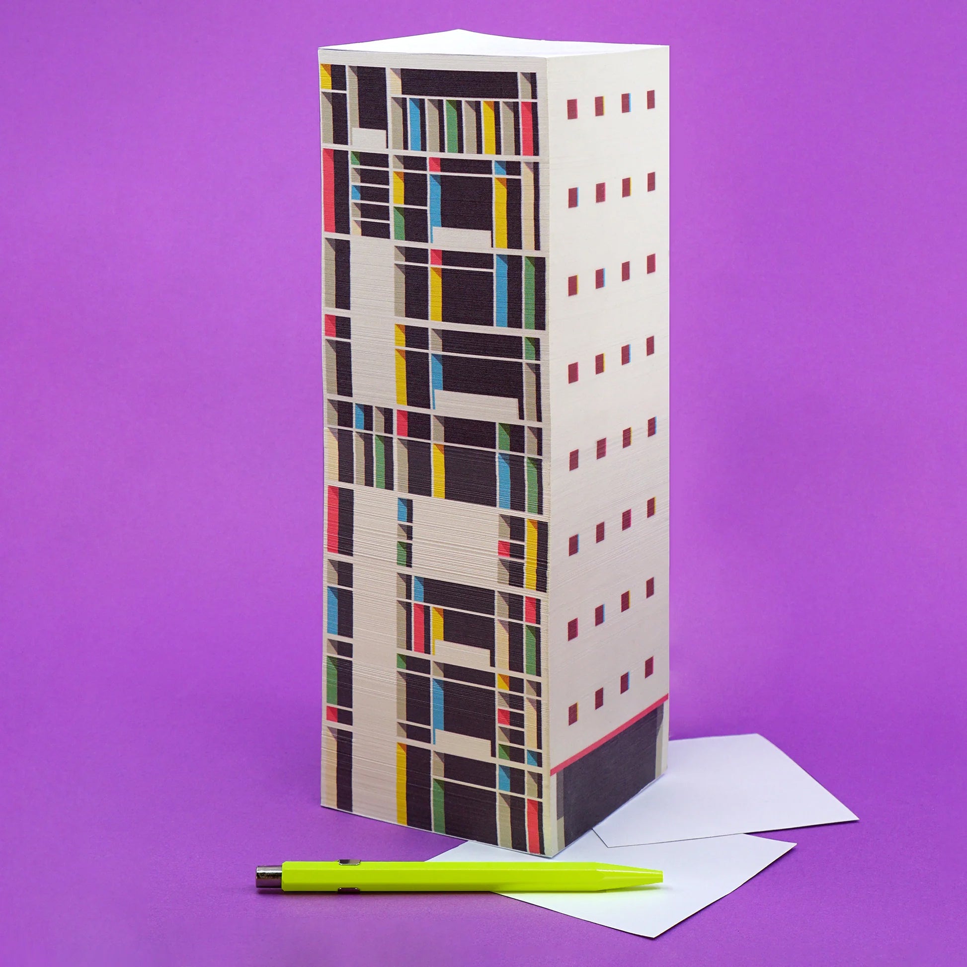 Paperscraper Marseille Memoblok│Le Corbusier│met losse blaadjes en pen
