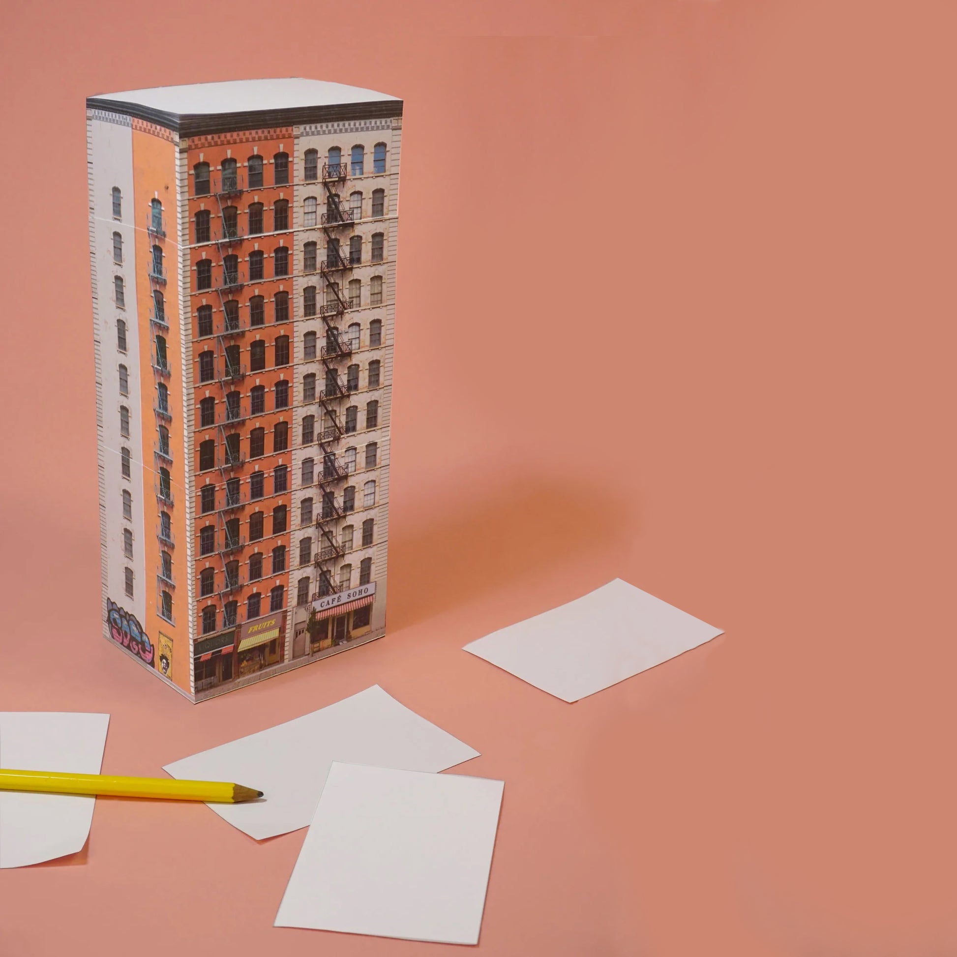Memoblok Paperscraper Townhouse Soho│Seltmann Publishers│met losse blaadjes en potlood